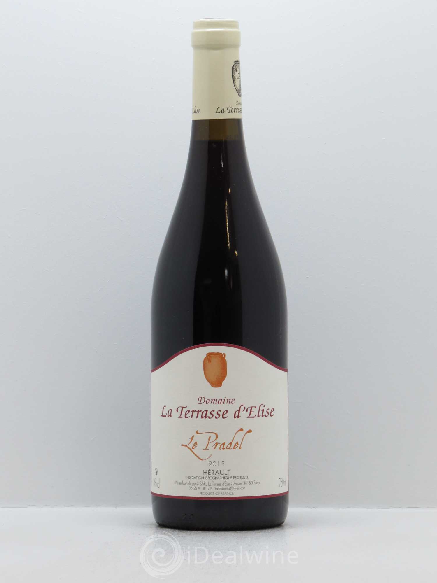 Pays d'Hérault Le Pradel Terrasse d'Elise (Domaine de la) 2015 - Lot de 1 bouteille - 0