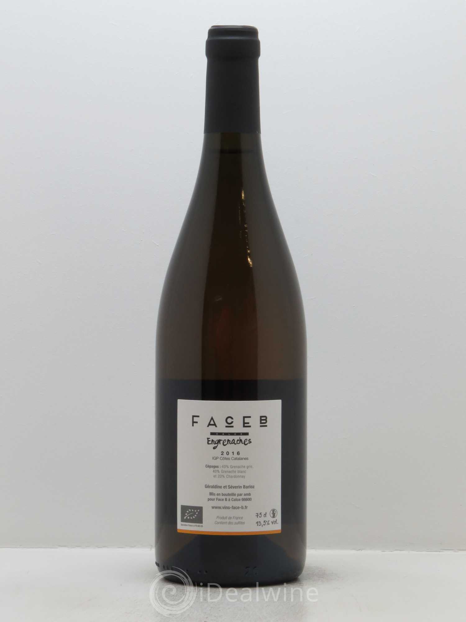Côtes Catalanes Face B Engrenaches 2016 - Lot de 1 bouteille - 1