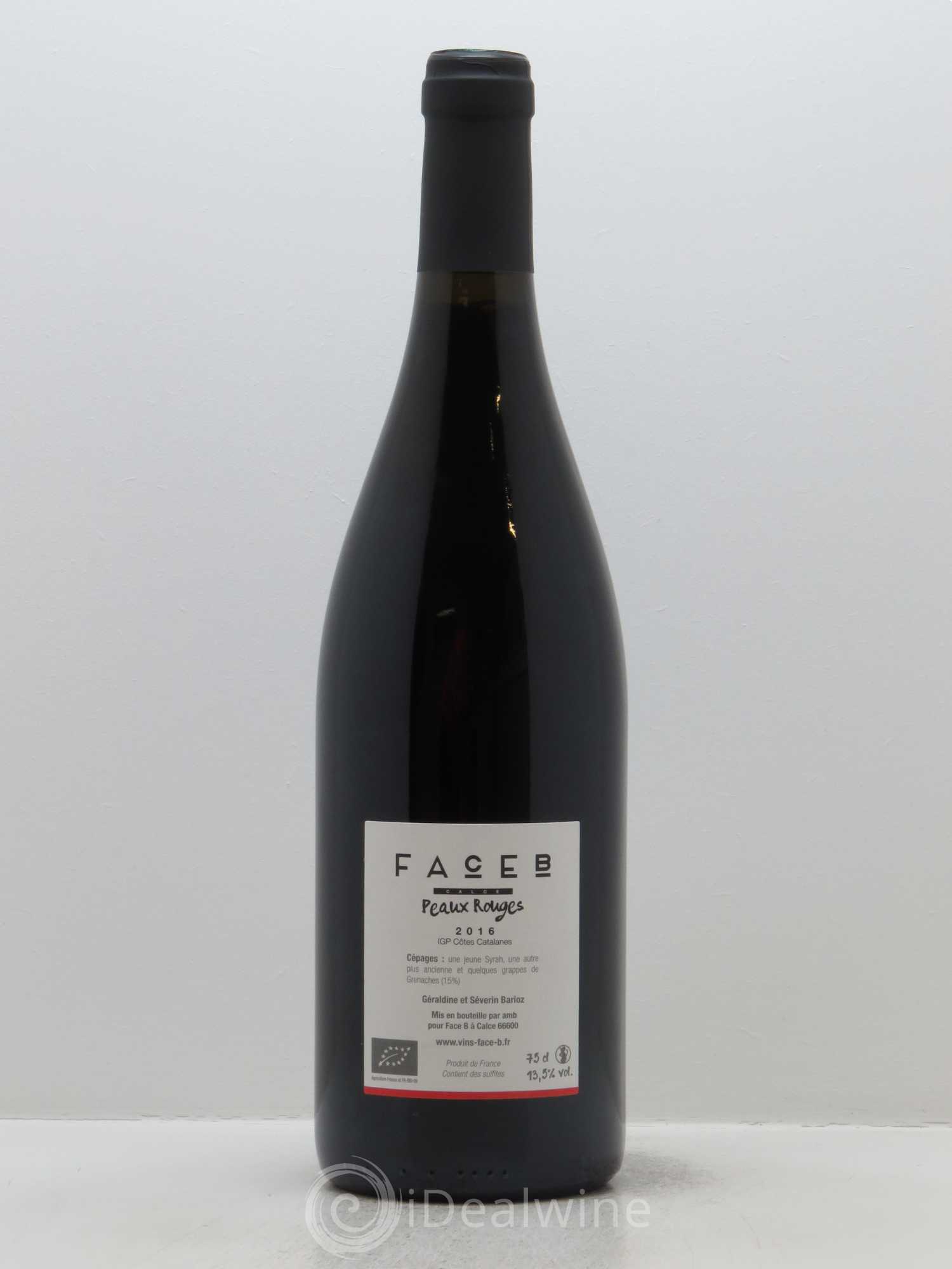 IGP Côtes Catalanes  Face B  Peaux Rouges 2016 - Lot de 1 bouteille - 1