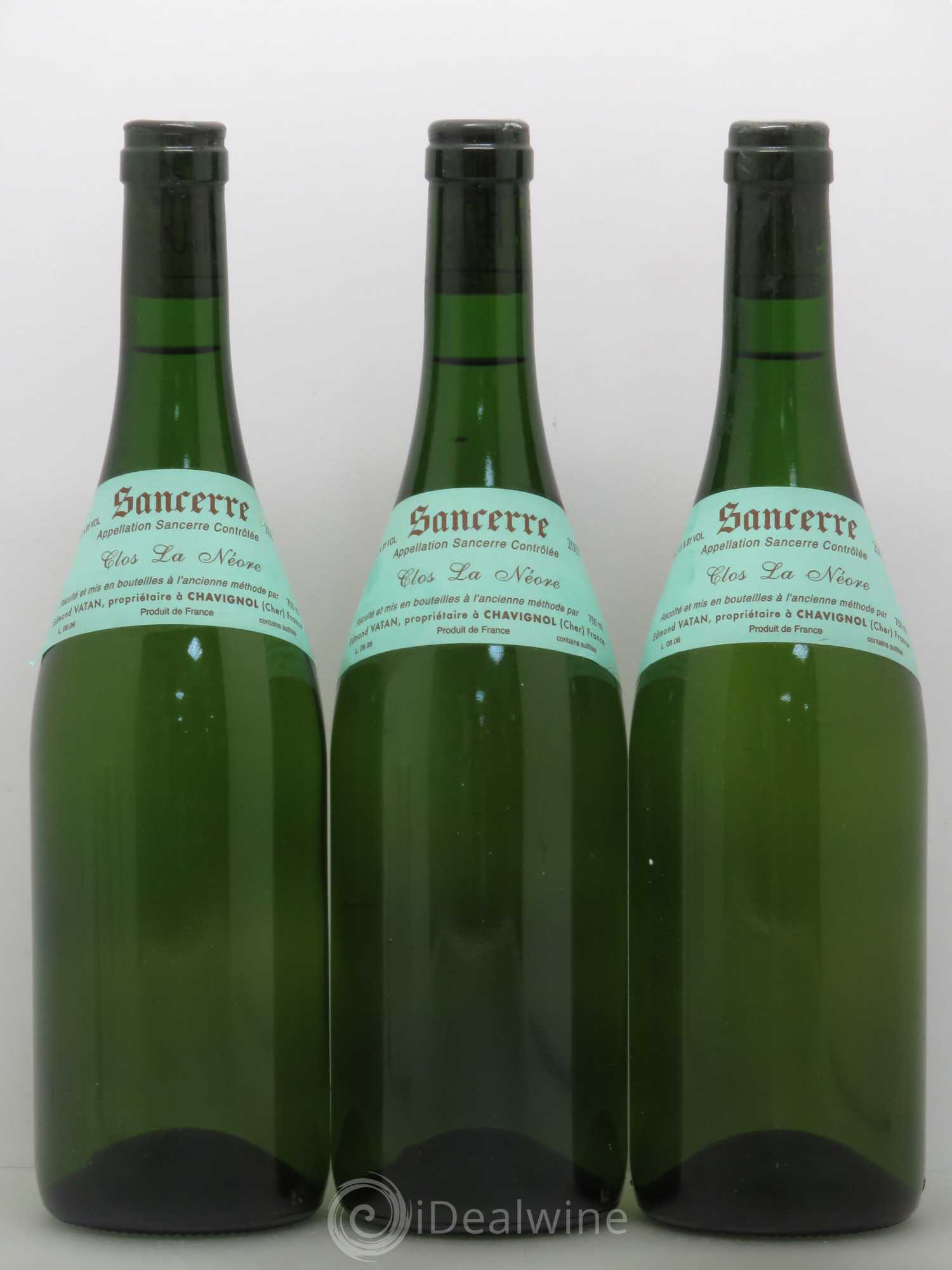 Sancerre Clos la Neore Edmond Vatan 2007 - Lot de 3 bouteilles - 0