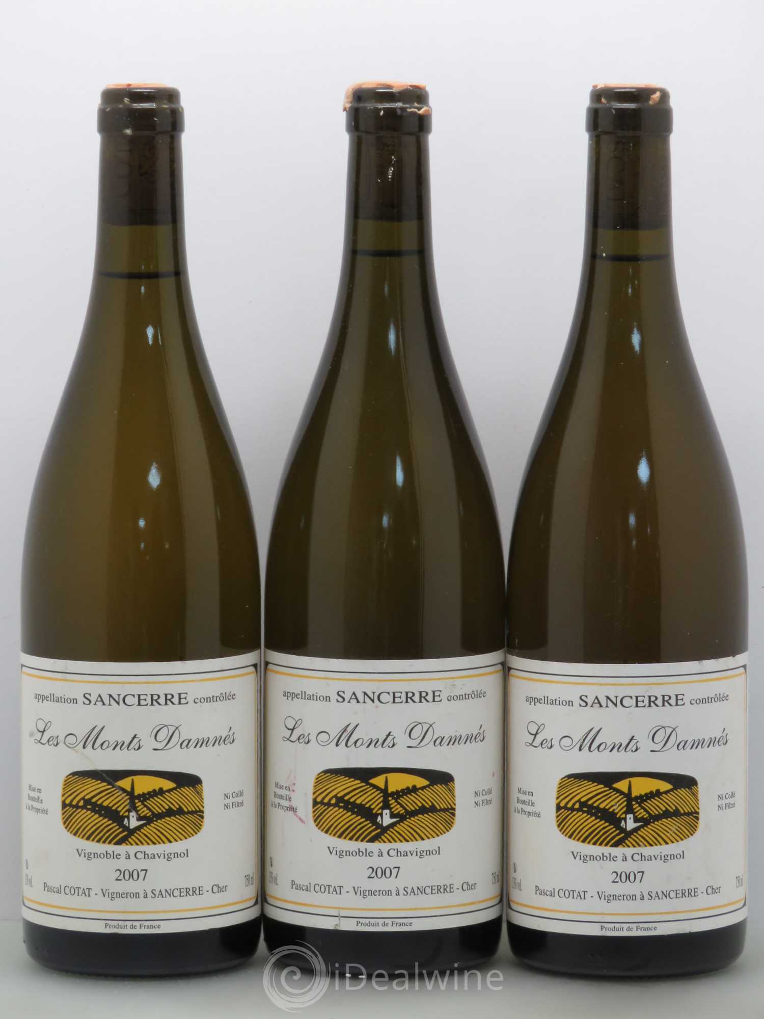 Sancerre Les Monts Damnés - Pascal Cotat 2007 - Posten von 3 Flaschen - 0