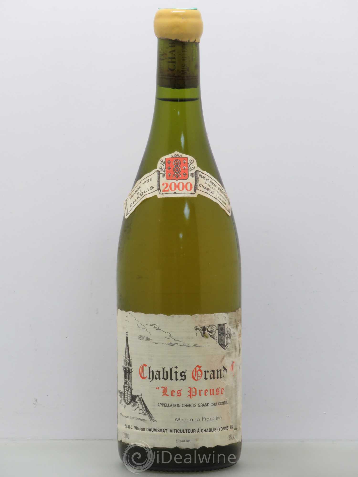 Chablis Grand Cru Les Preuses Vincent Dauvissat (Domaine) 2000 - Lot de 1 bouteille - 0