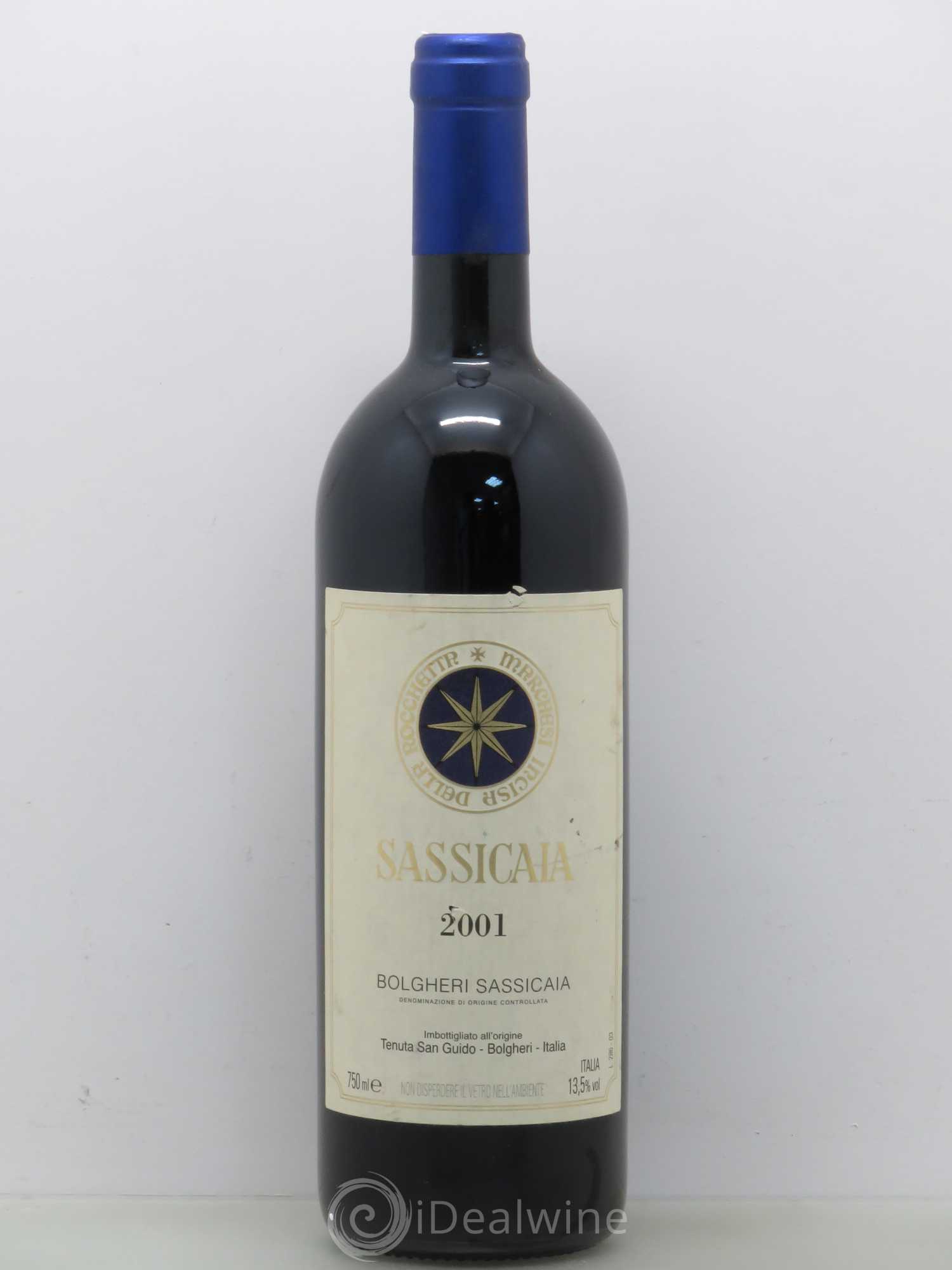 Bolgheri DOC Sassicaia Tenuta San Guido 2001 - Lot de 1 bouteille - 0