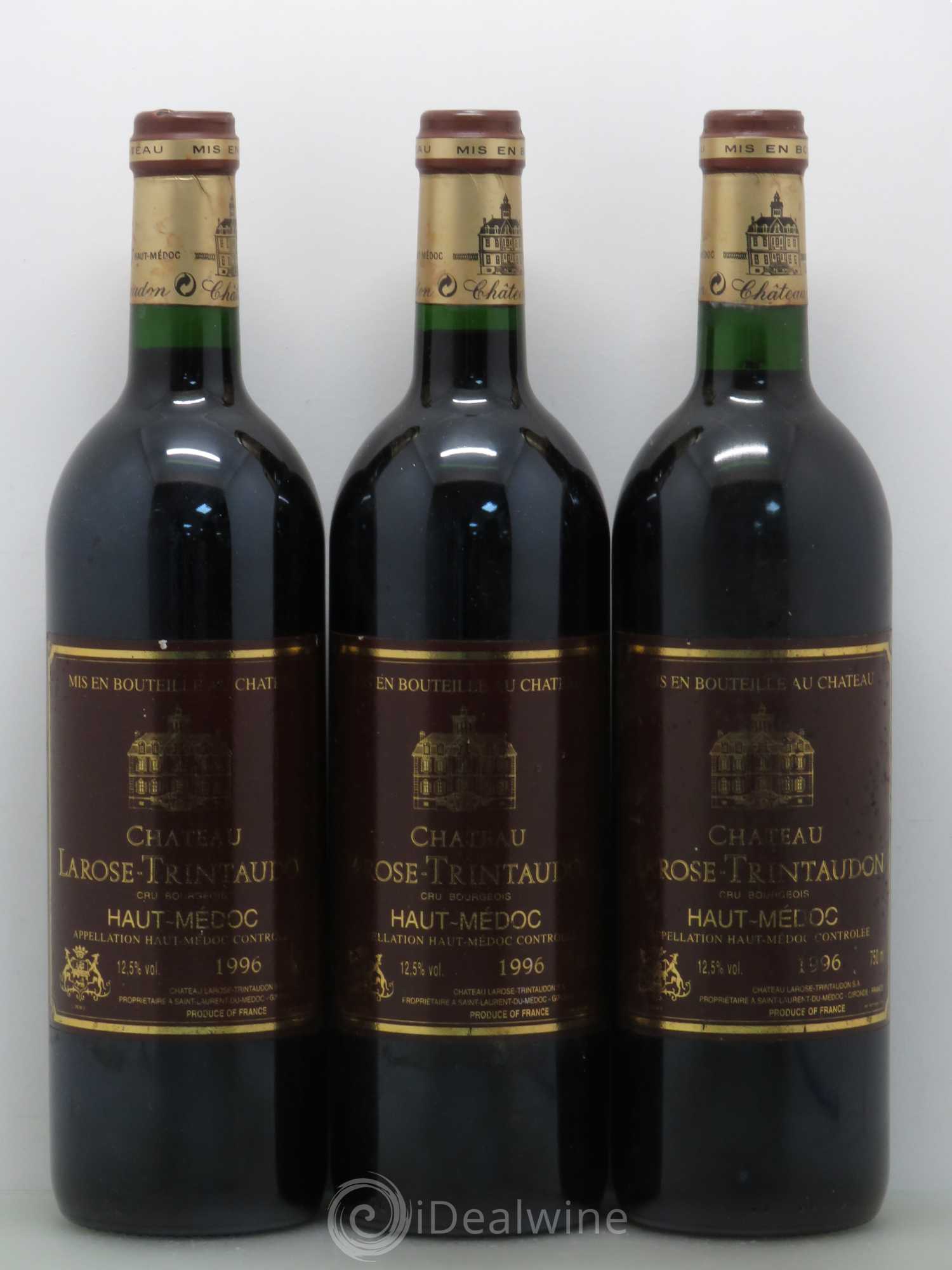 Château Larose Trintaudon Cru Bourgeois 1996 - Lot de 3 bouteilles - 0