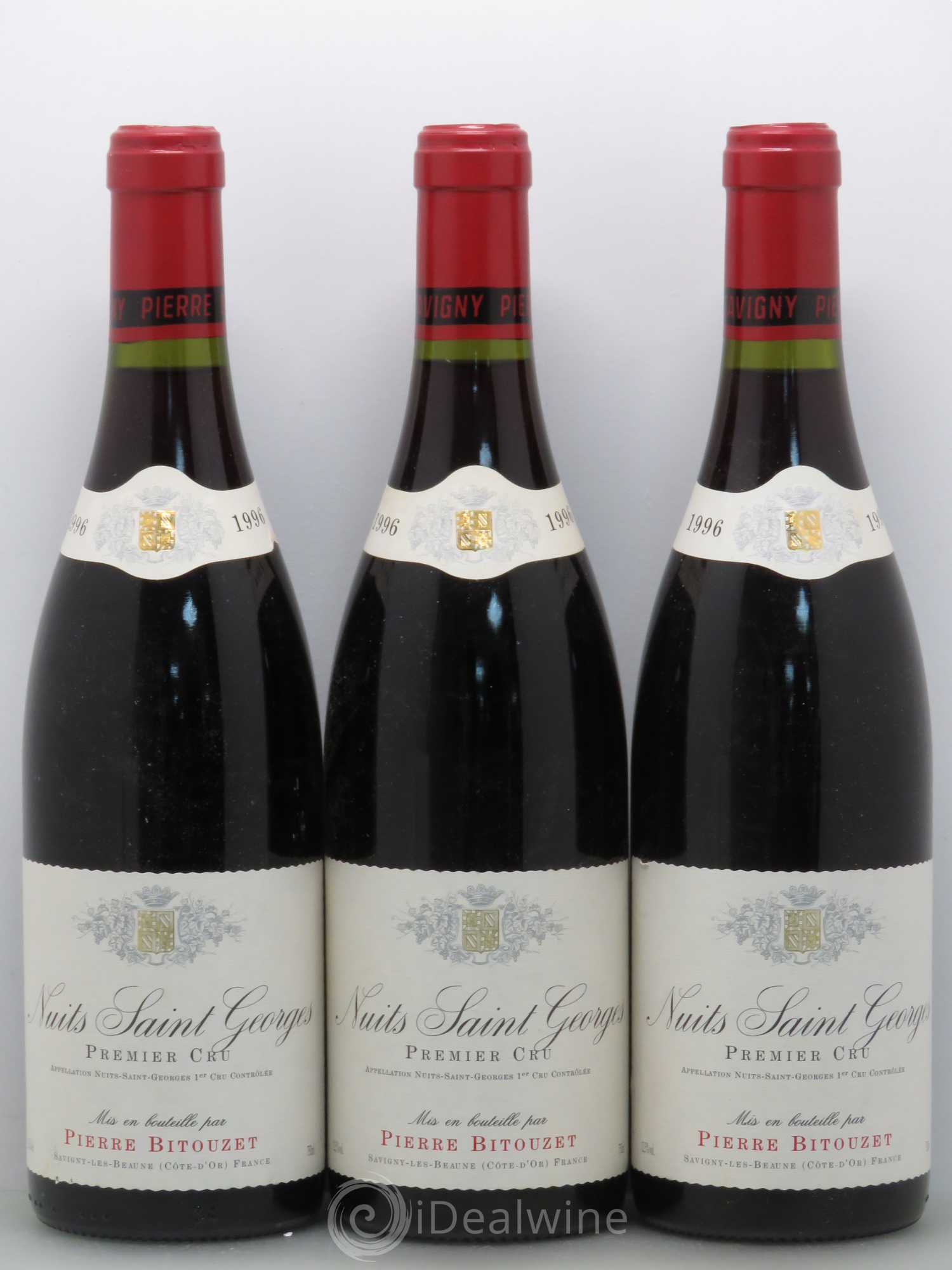 Nuits-Saint-Georges 1er Cru Pierre Bitouzet 1996 - Lot de 3 bouteilles - 0