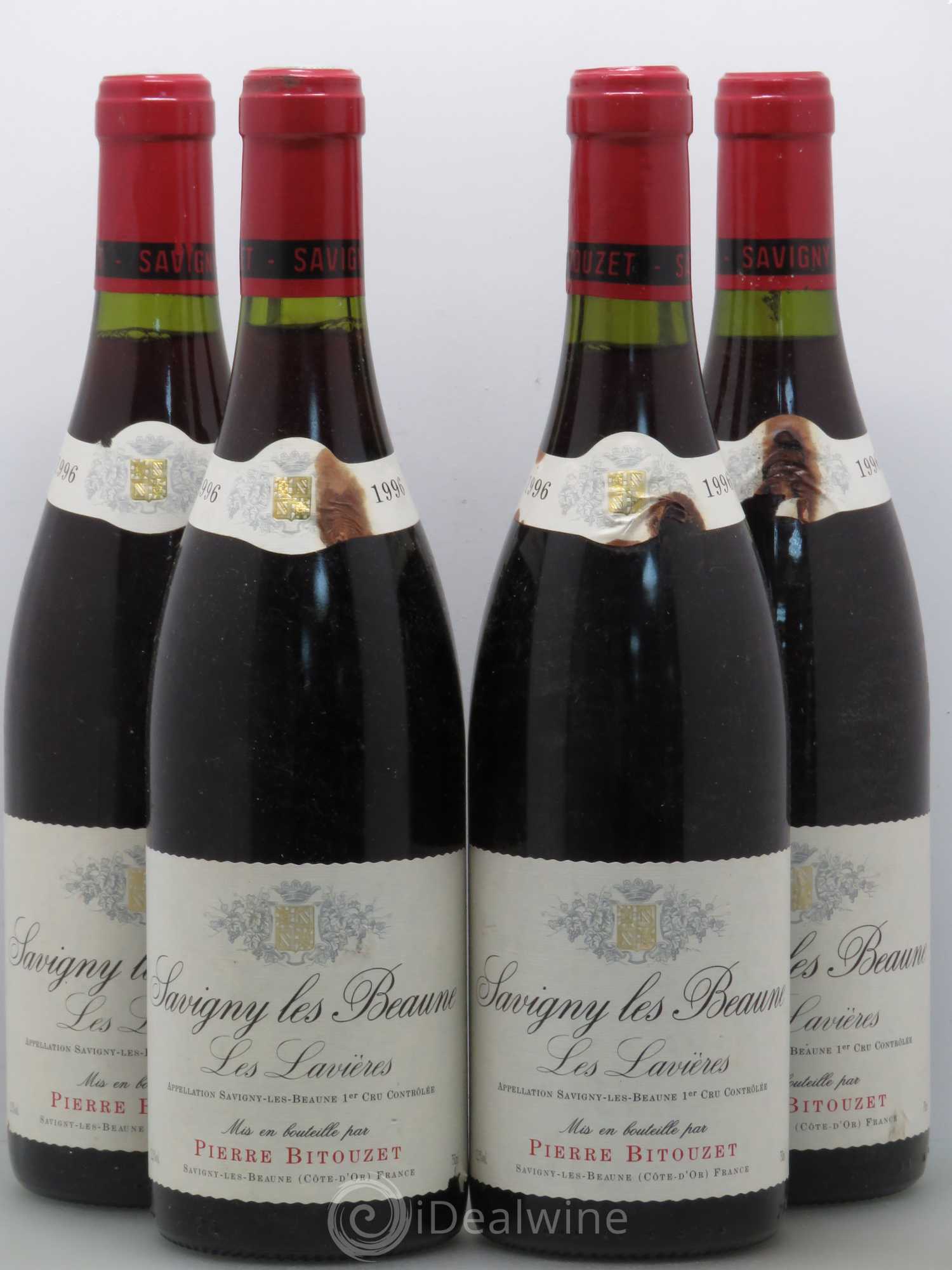 Savigny-lès-Beaune 1er Cru Les Lavières - Pierre Bitouzet 1996 - Lot de 4 bouteilles - 0
