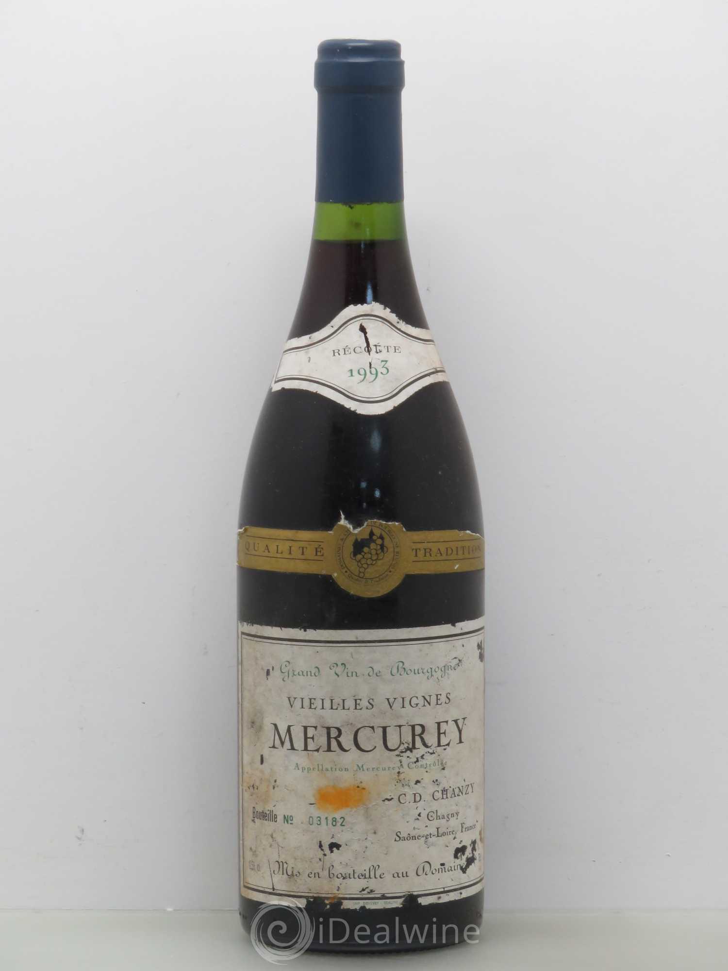 Mercurey Vieilles vignes - Chanzy 1993 - Posten von 1 Flasche - 0