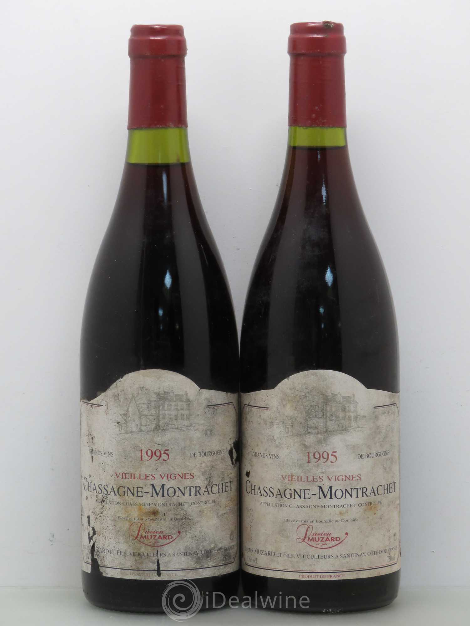 Chassagne-Montrachet Vieilles Vignes - Muzart 1995 - Posten von 2 Flaschen - 0