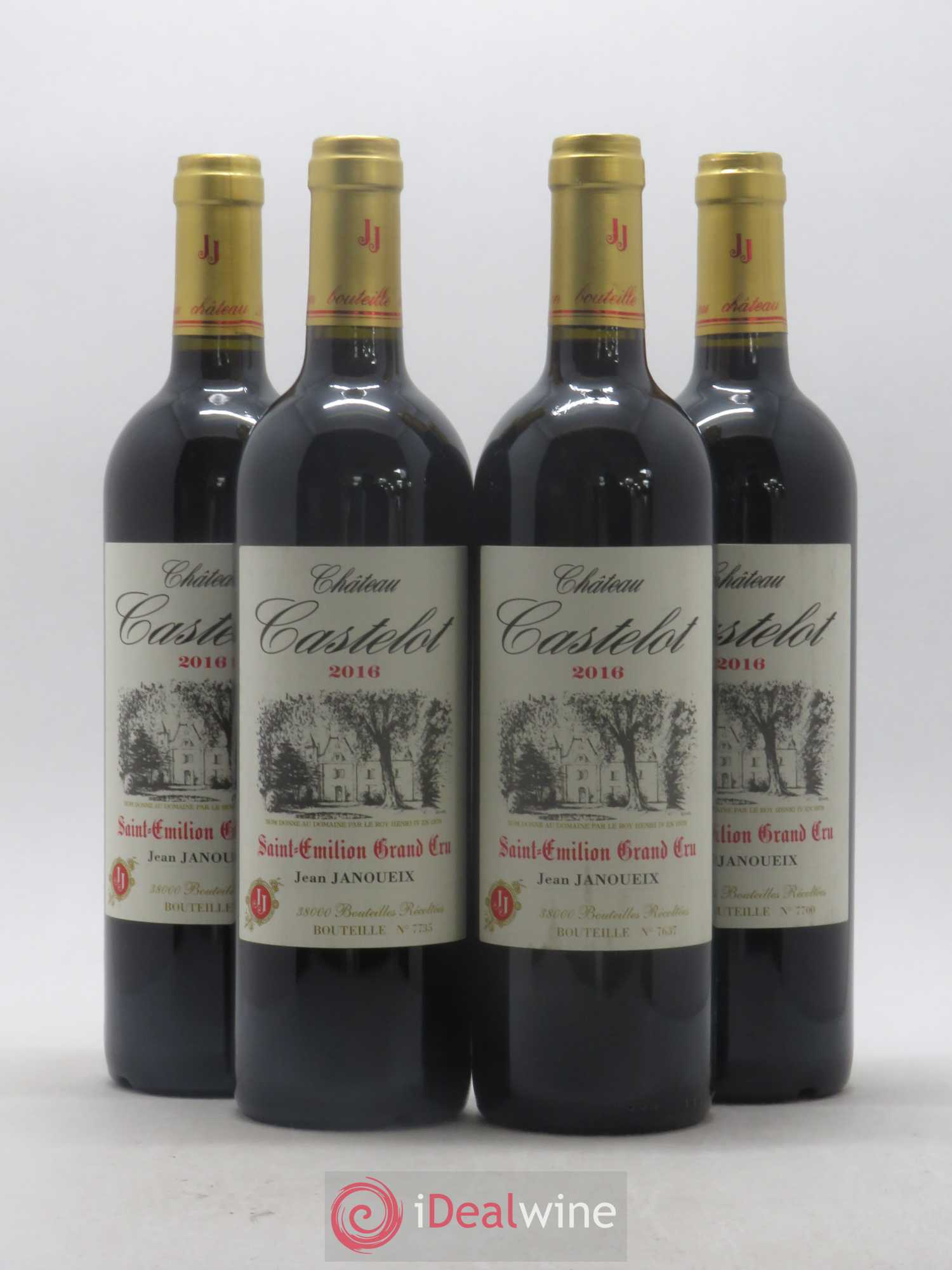 Saint-Émilion Grand Cru Château Castelot 2016 - Lot de 4 bouteilles - 0