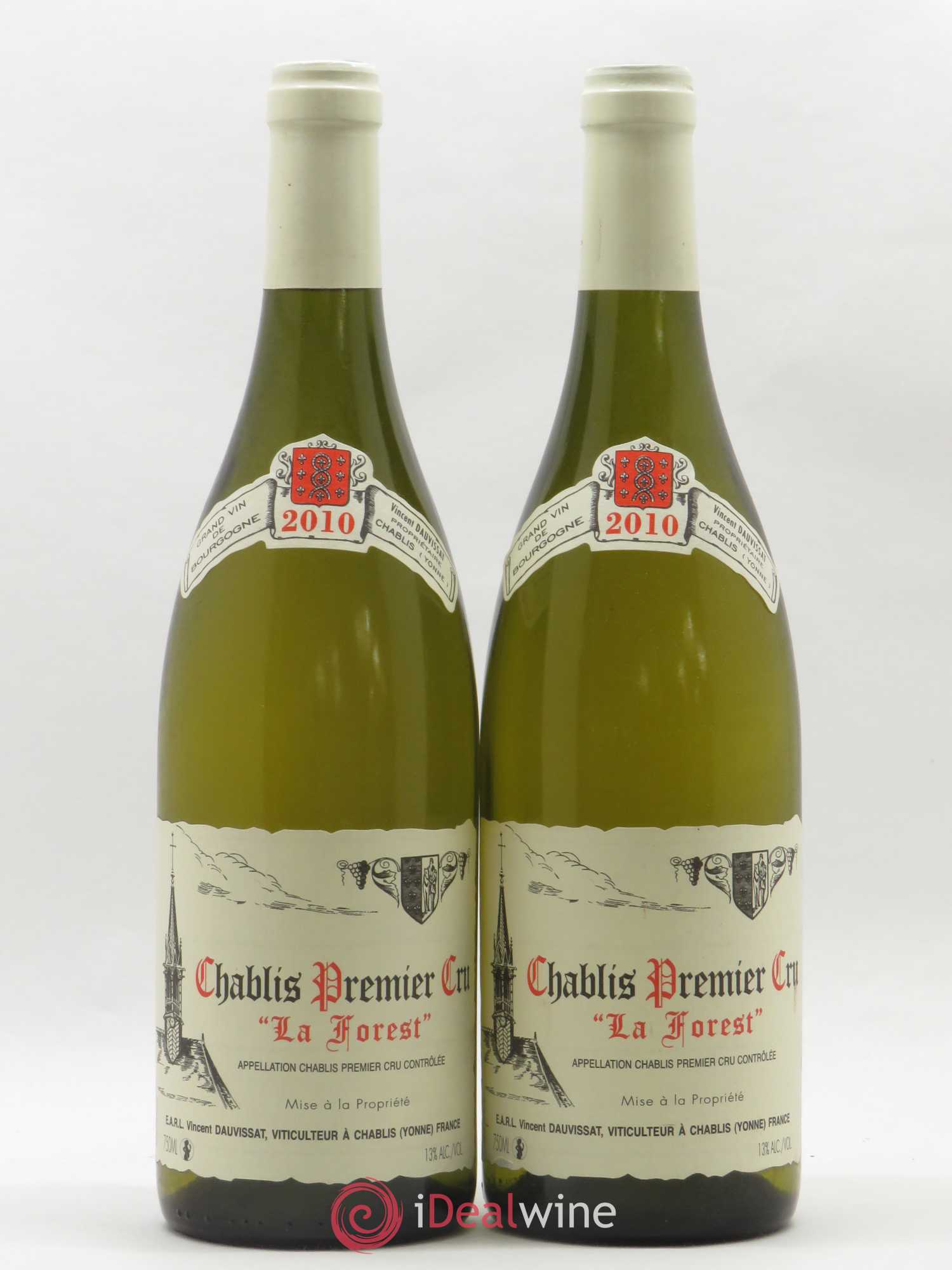 Chablis 1er Cru La Forest Vincent Dauvissat (Domaine) 2010 - Lot de 2 bouteilles - 0