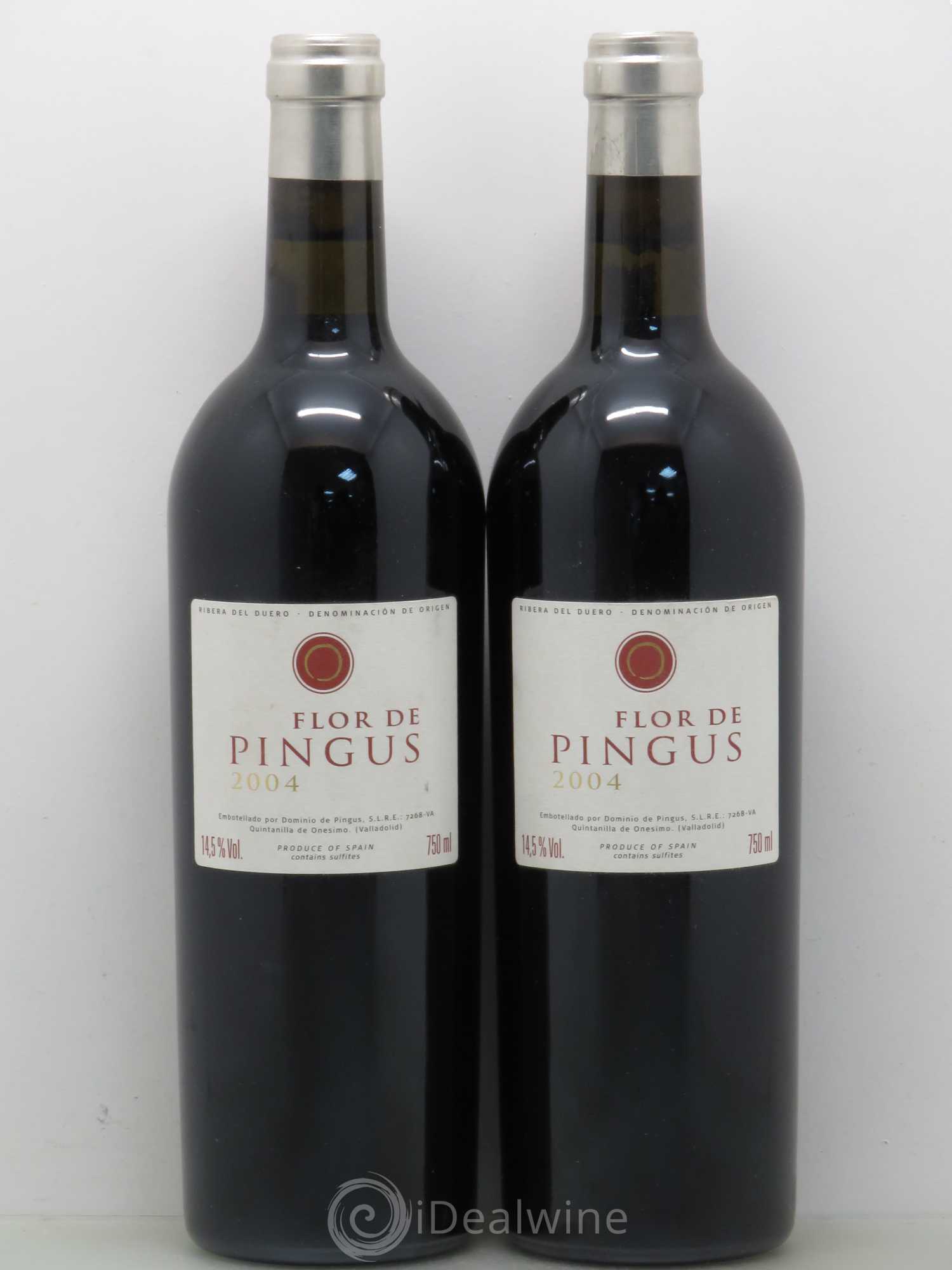 Ribera Del Duero Flor de Pingus Dominio de Pingus - Peter Sisseck 2004 - Lot de 2 bouteilles - 0