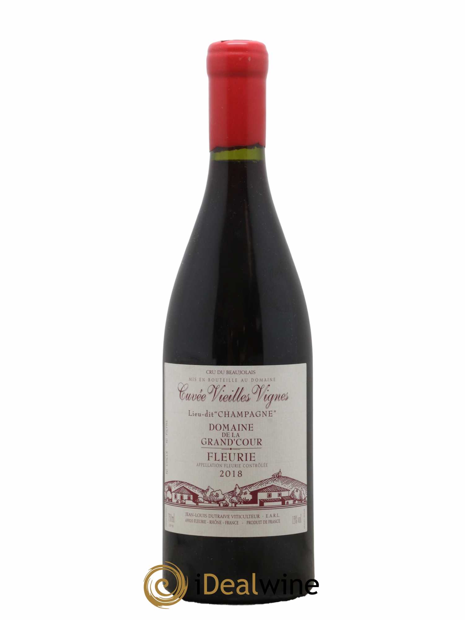 Fleurie Champagne - Cuvée Vieilles Vignes Grand'cour (Domaine de la) - Jean-Louis Dutraive 2018 - Lot de 1 bouteille - 0