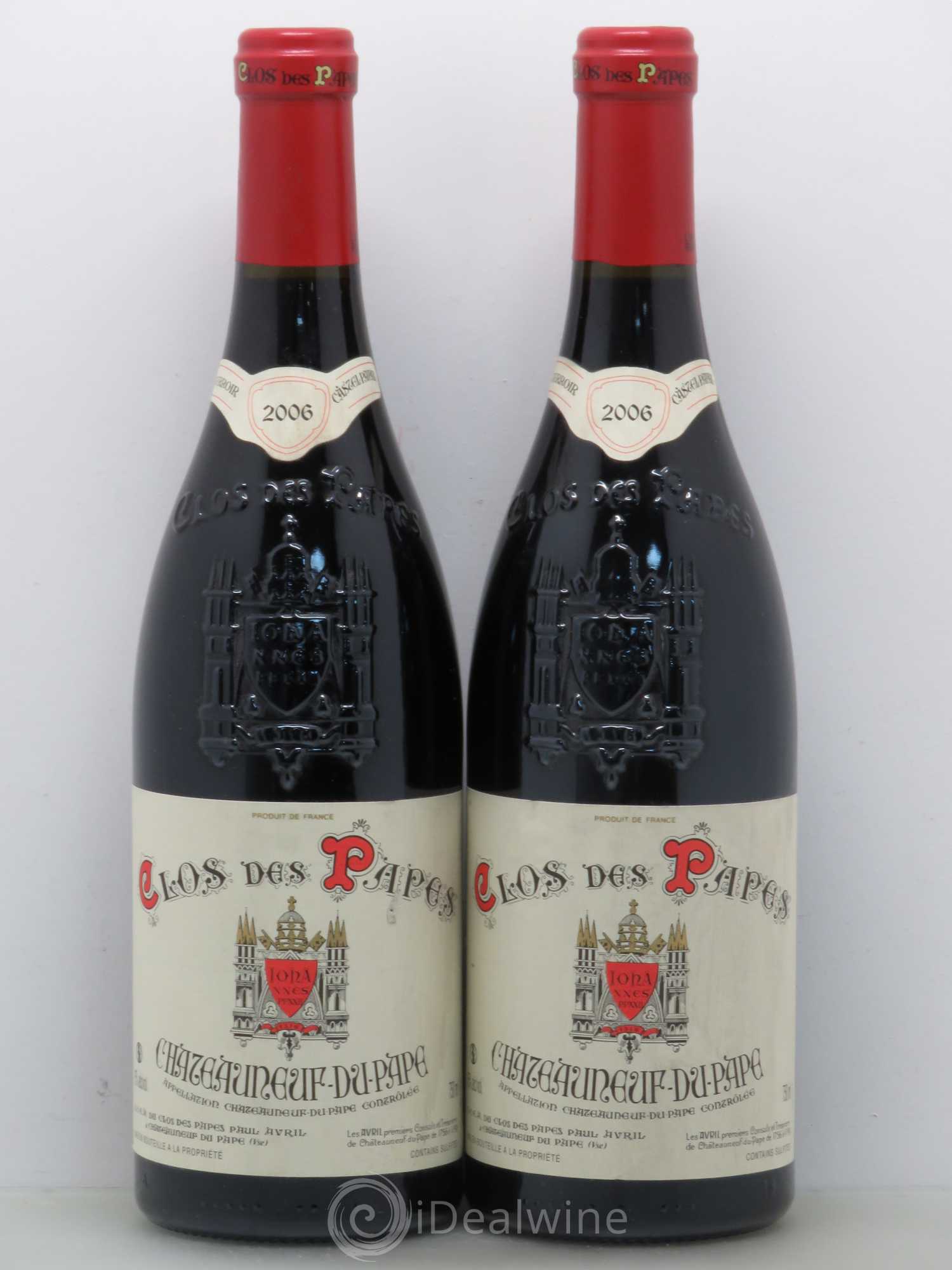 Châteauneuf-du-Pape Clos des Papes - Paul Avril 2006 - Lot de 2 bouteilles - 0
