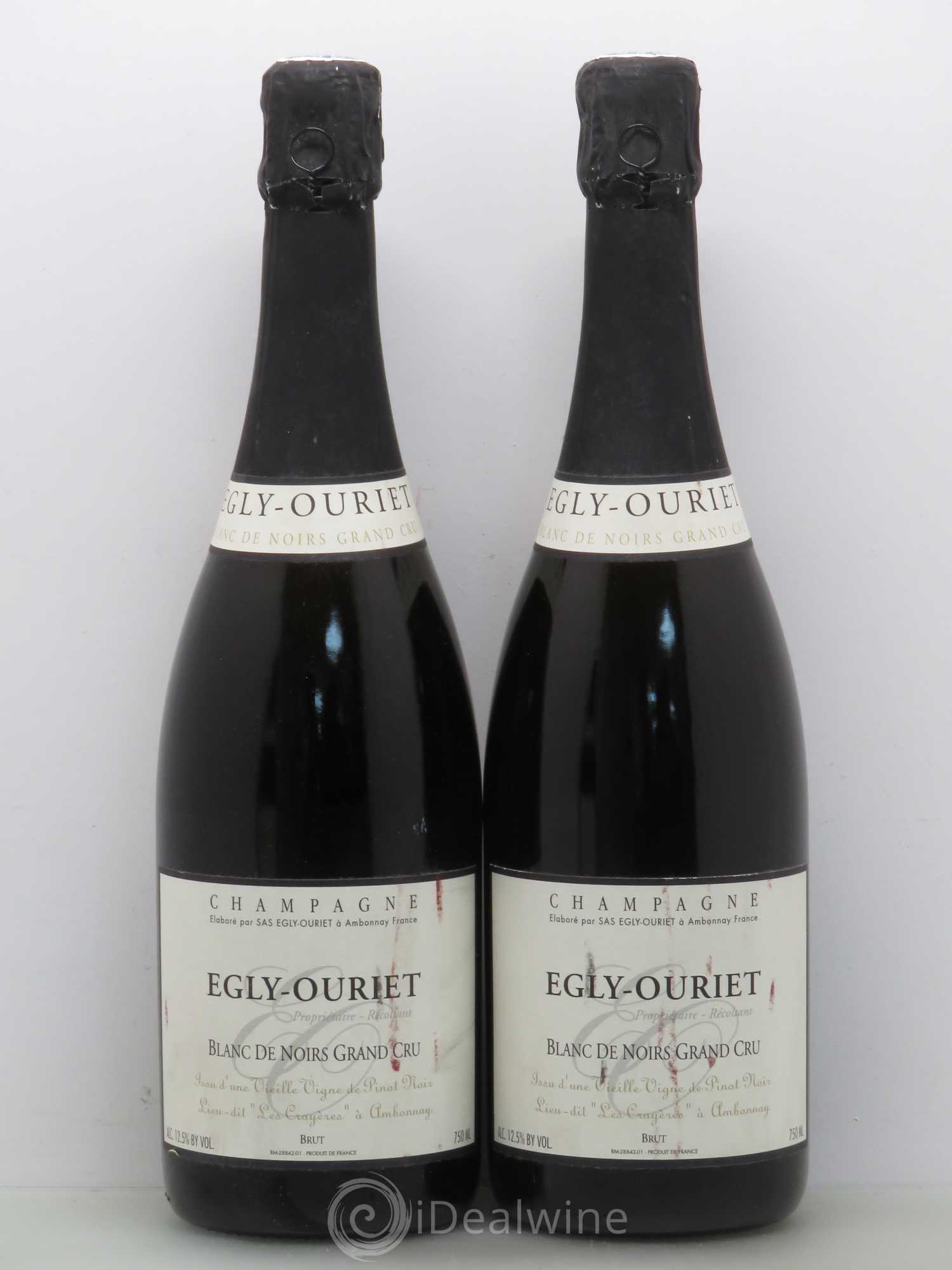 Blanc de Noirs Les Crayères Vieilles vignes Egly-Ouriet 50 mois en cave Dégorgement en septembre 2011 - Posten von 2 Flaschen - 0