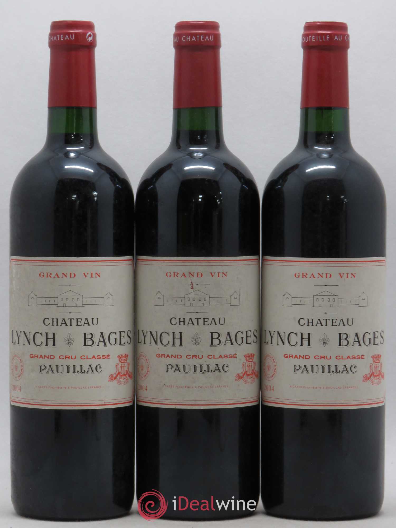 Château Lynch Bages 5ème Grand Cru Classé 2004 - Lot de 3 bouteilles - 0