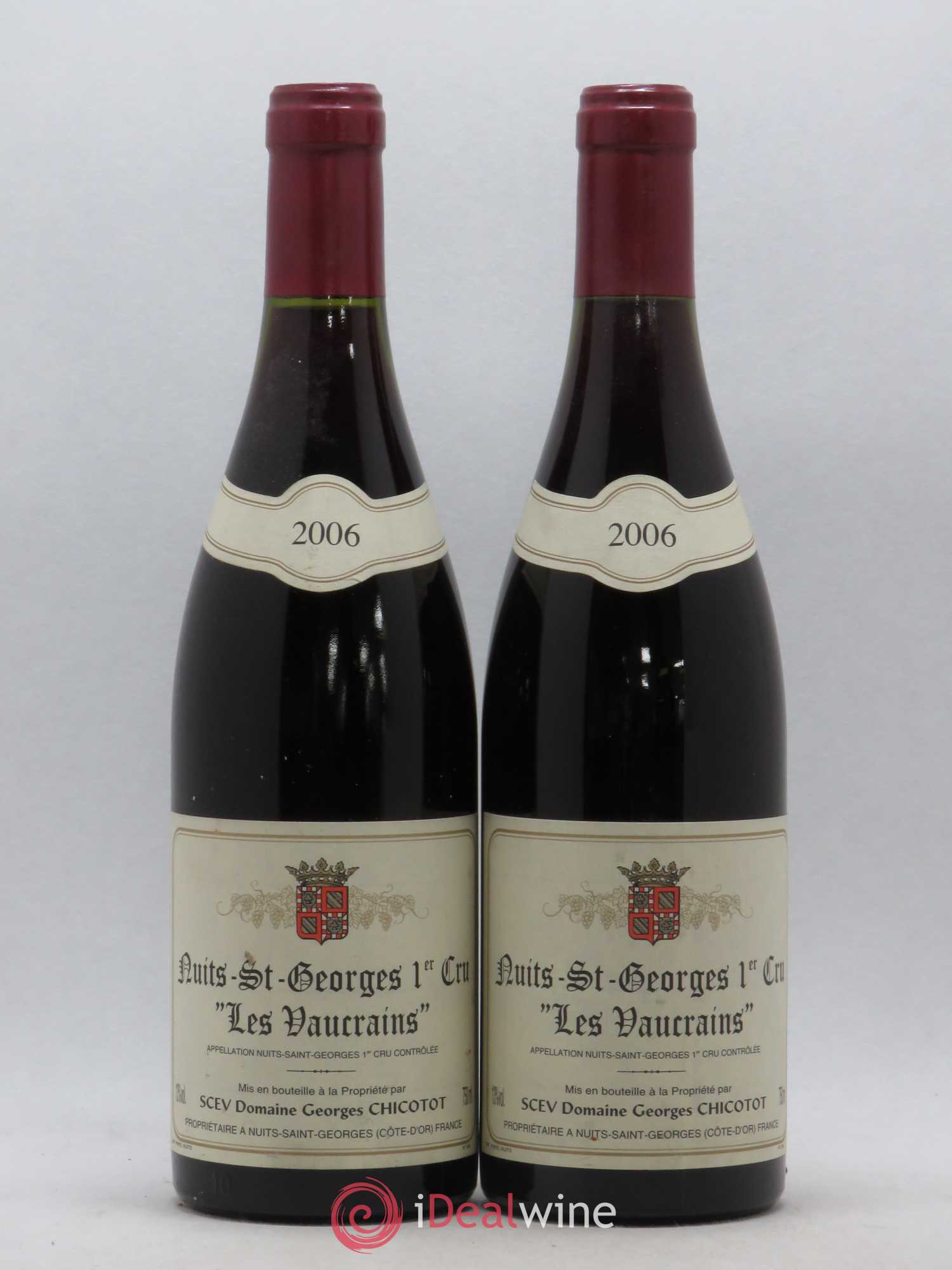 Nuits-Saint-Georges 1er Cru Les Vaucrains Domaine Chicotot 2006 - Posten von 2 Flaschen - 0