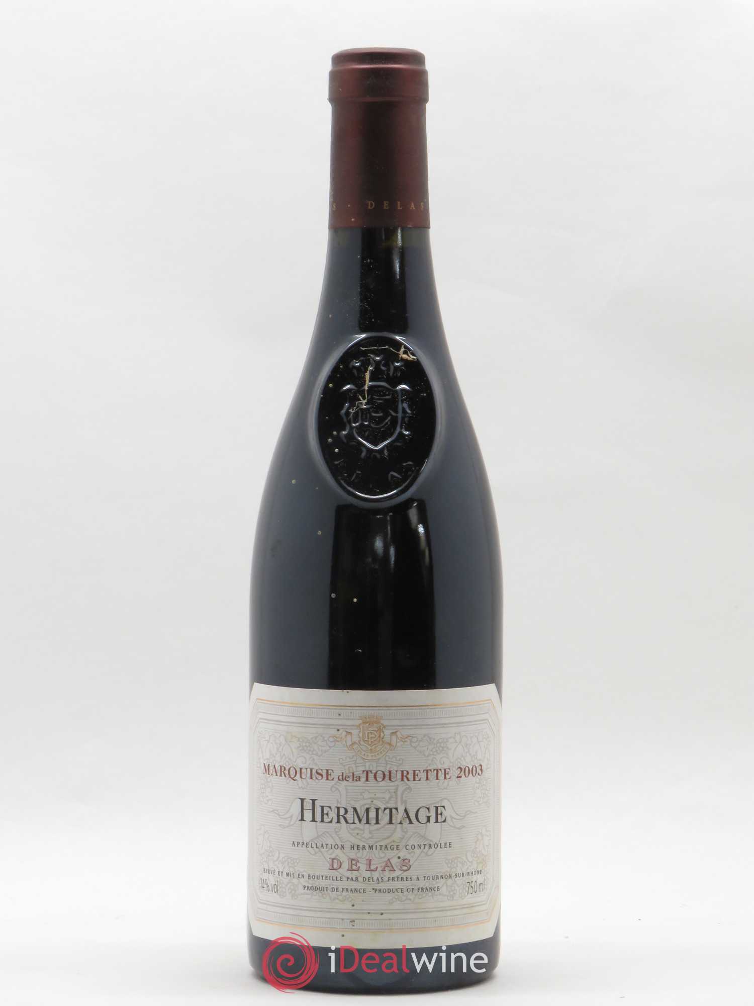 Hermitage Marquise de la Tourette Delas Frères 2003 - Lot de 1 bouteille - 0