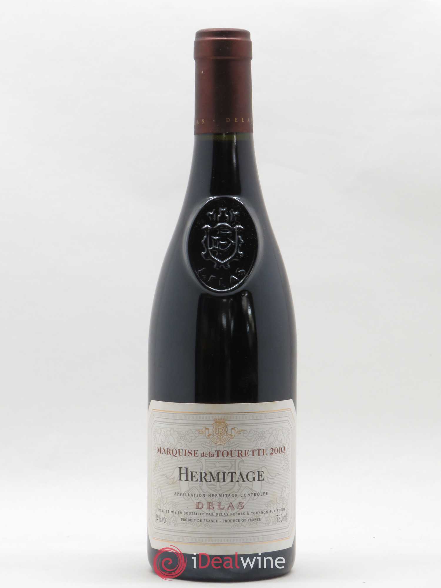 Hermitage Marquise de la Tourette Delas Frères 2003 - Lot de 1 bouteille - 0