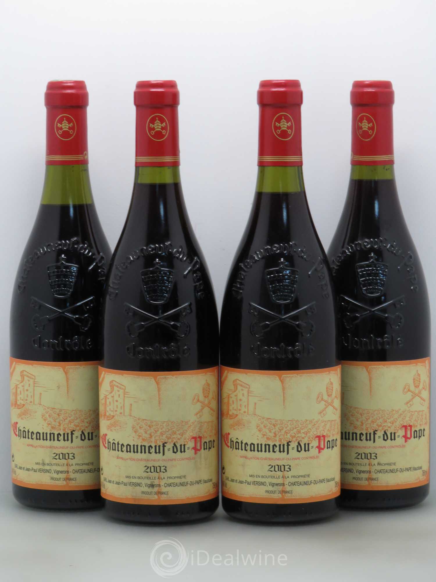 Châteauneuf-du-Pape Domaine Bois de Boursan (Domaine) Jean et Jean-Paul Versino 2003 - Lot de 4 bouteilles - 0