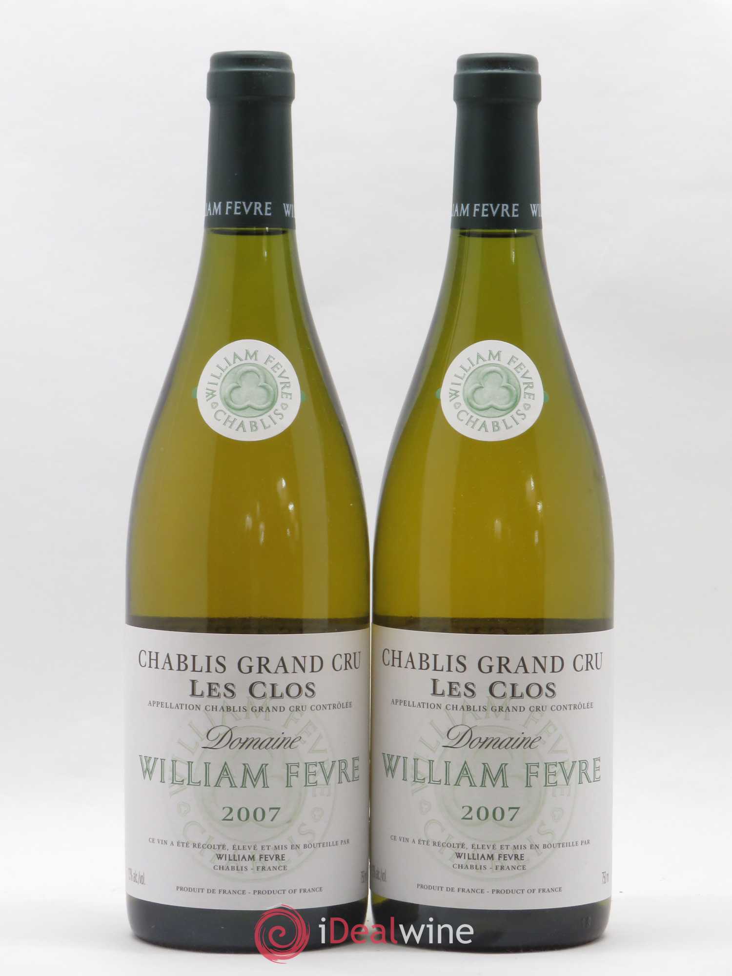 Chablis Grand Cru Les Clos William Fèvre 2007 - Lot de 2 bouteilles - 0