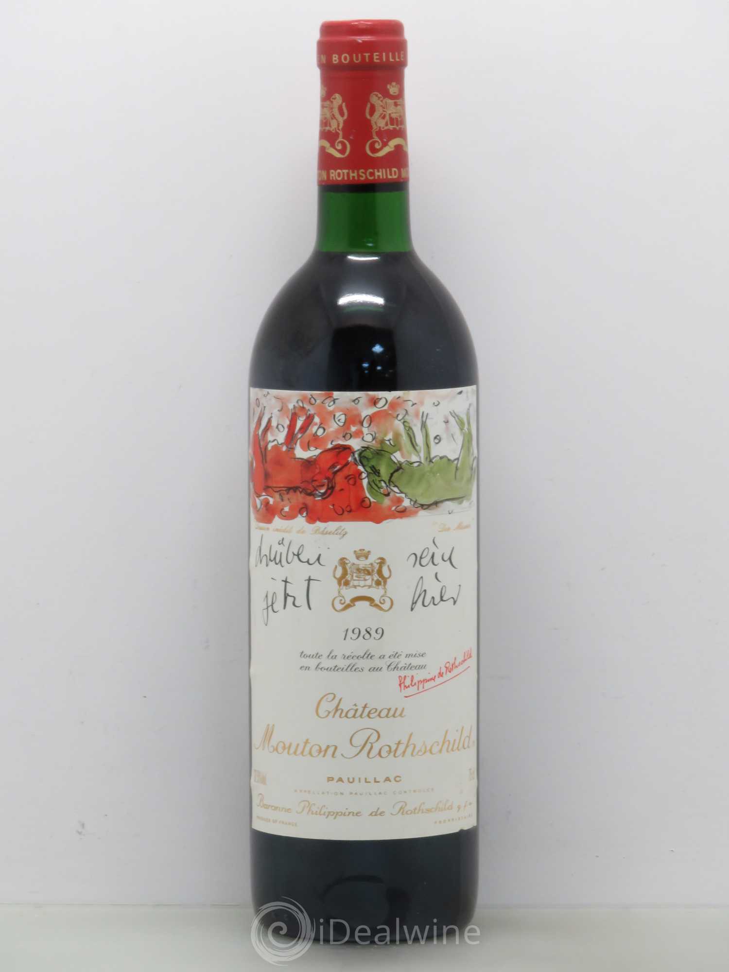 Château Mouton Rothschild 1er Grand Cru Classé 1989 - Lot de 1 bouteille - 0