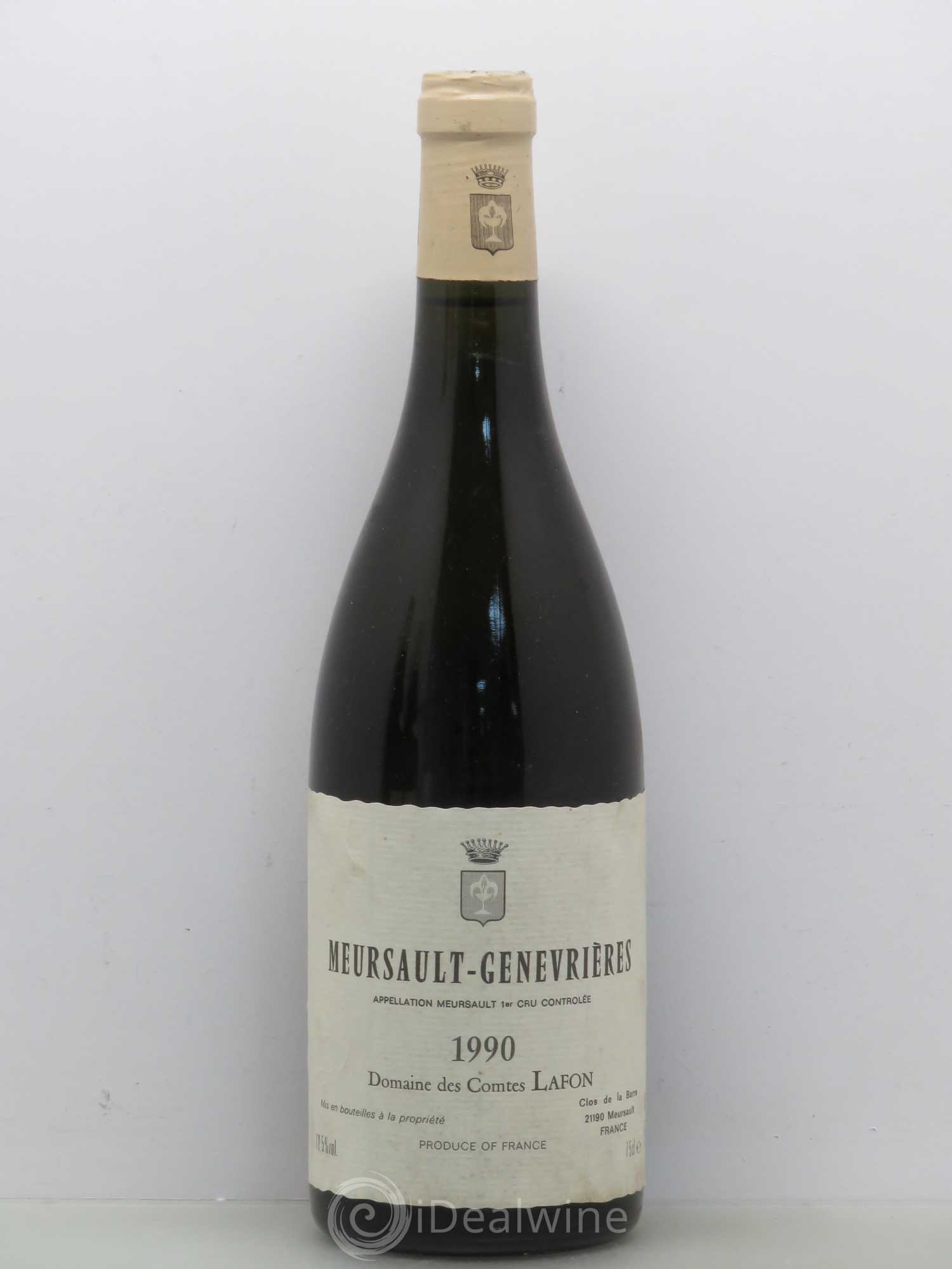 Meursault 1er Cru Genevrières Comtes Lafon (Domaine des) 1990 - Lot de 1 bouteille - 0