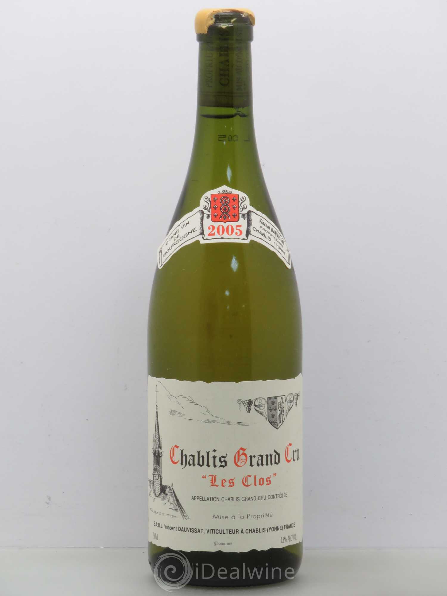 Chablis Grand Cru Les Clos Vincent Dauvissat (Domaine) 2005 - Lot de 1 bouteille - 0