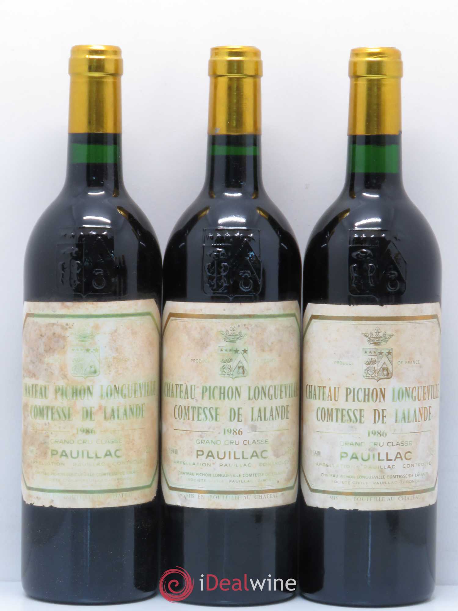 Château Pichon Longueville Comtesse de Lalande 2ème Grand Cru Classé 1986 - Lot de 12 bouteilles - 2