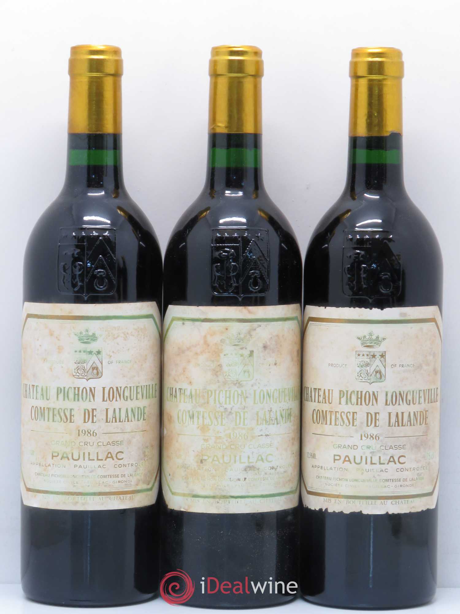 Château Pichon Longueville Comtesse de Lalande 2ème Grand Cru Classé 1986 - Lot de 12 bouteilles - 3