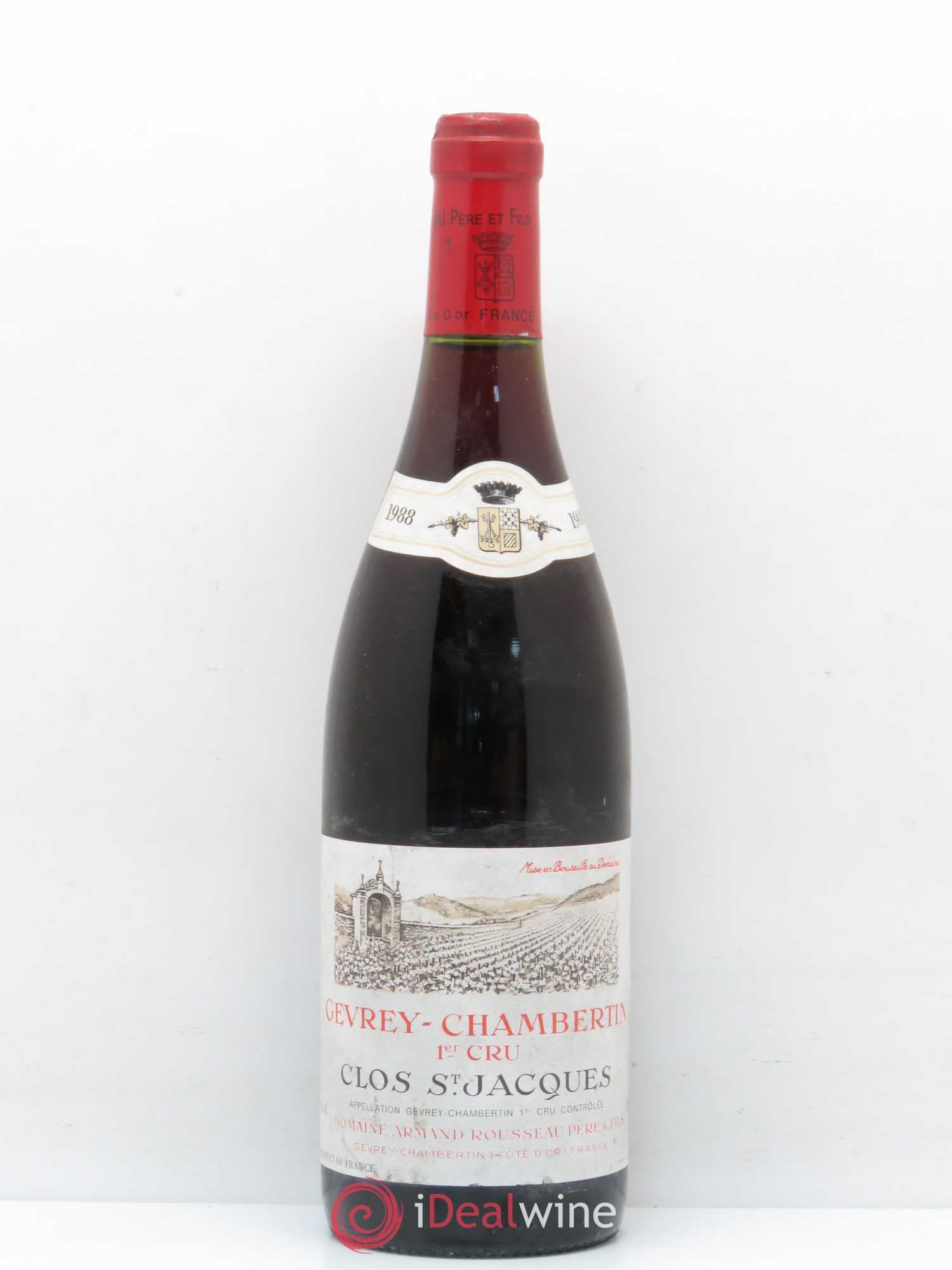 Gevrey-Chambertin 1er Cru Clos Saint-Jacques Armand Rousseau (Domaine) 1988 - Lot de 1 bouteille - 0