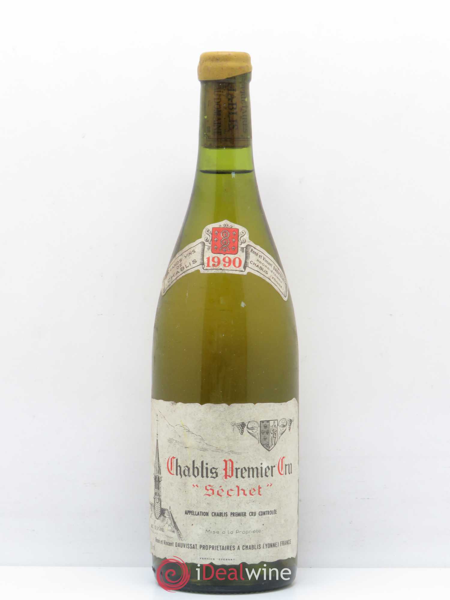 Chablis 1er Cru Séchet Vincent Dauvissat (Domaine) 1990 - Lot de 1 bouteille - 0