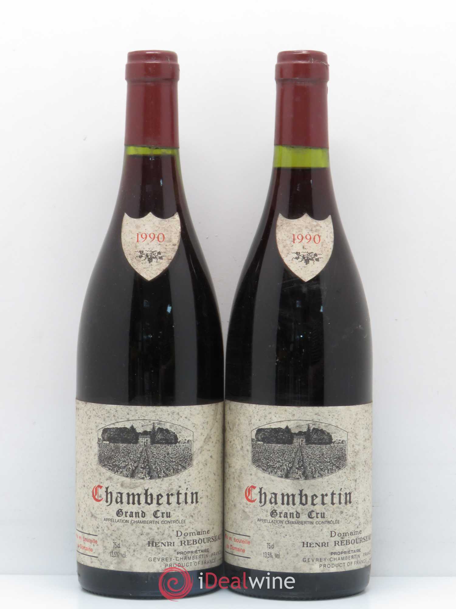 Chambertin Grand Cru Henri Rebourseau 1990 - Lot de 2 bouteilles - 0