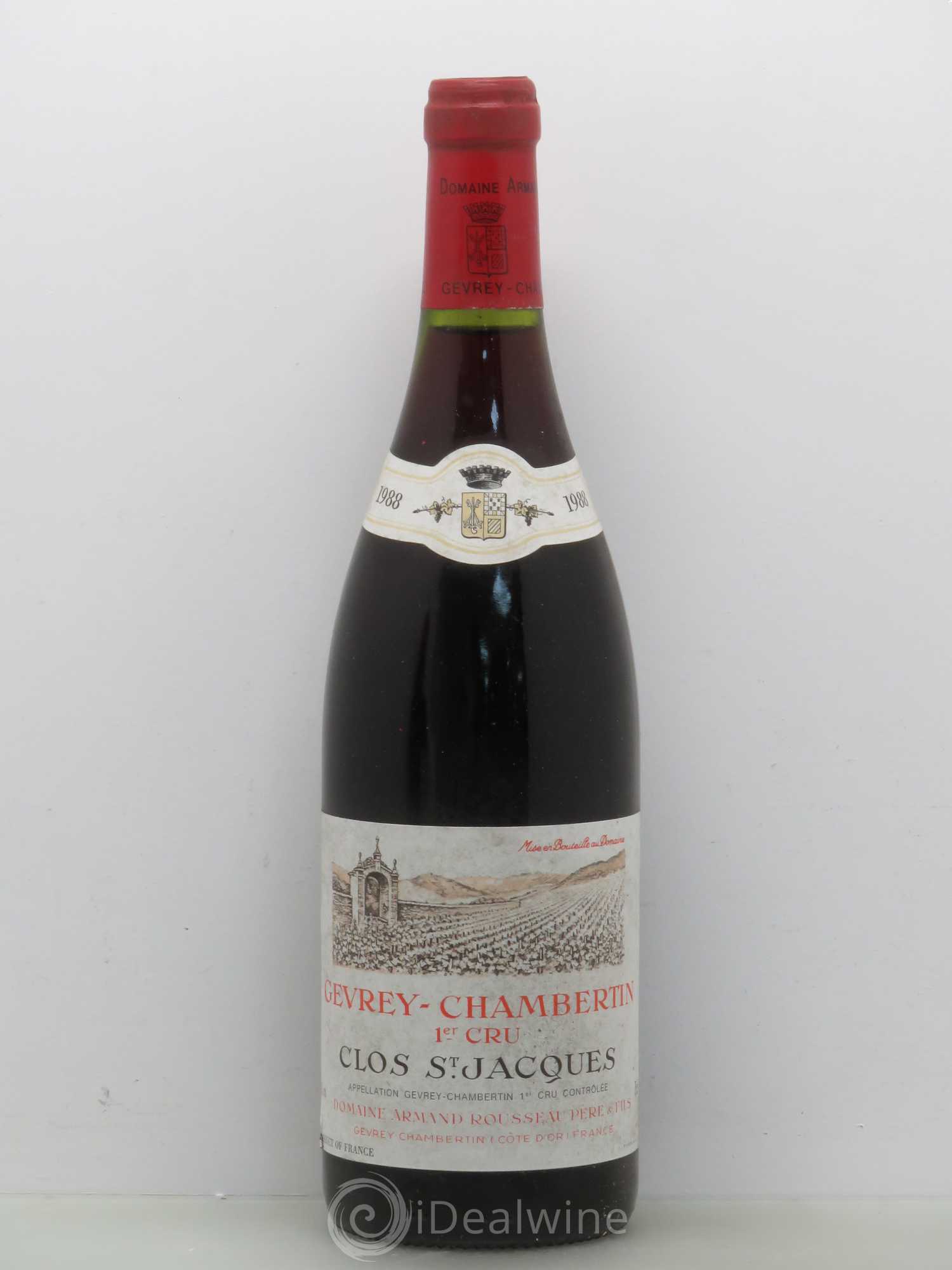 Gevrey-Chambertin 1er Cru Clos Saint-Jacques Armand Rousseau (Domaine) 1988 - Lot de 1 bouteille - 0