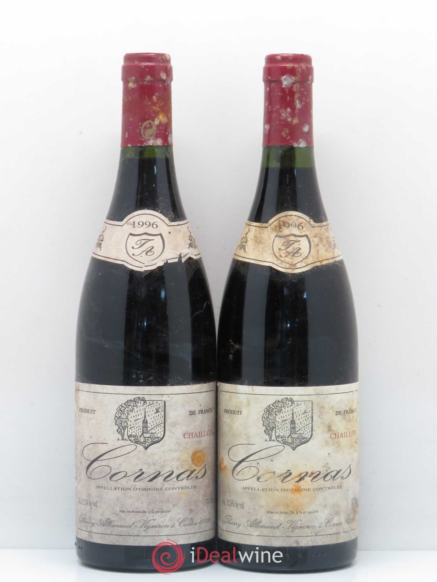Cornas Chaillot Thierry Allemand 1996 - Lot de 2 bouteilles - 0
