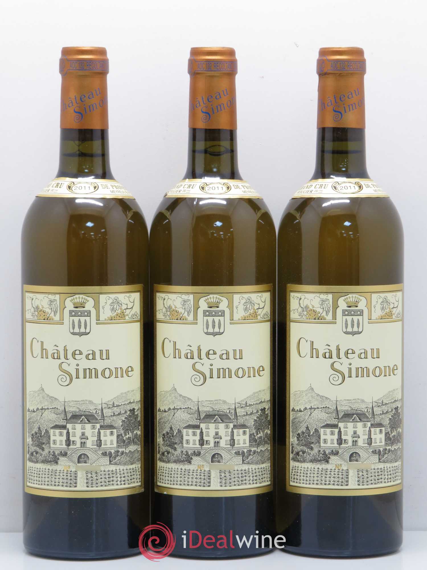 Palette Château Simone Famille Rougier 2011 - Posten von 3 Flaschen - 0
