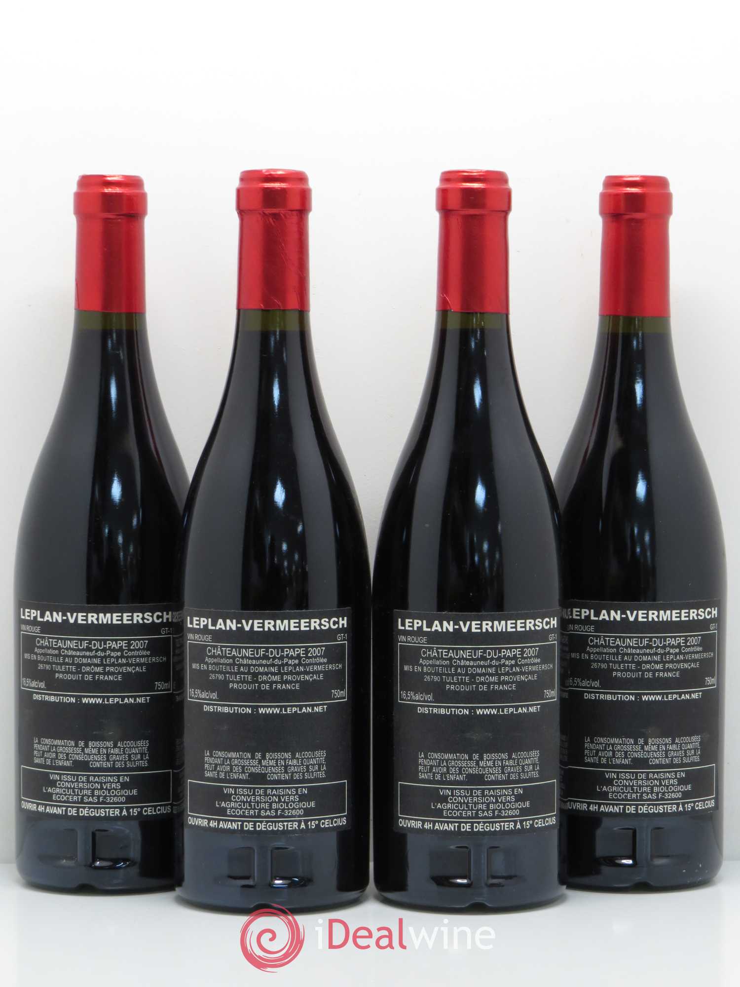 Châteauneuf-du-Pape Le Plan Vermeersch GT-1 2007 - Posten von 4 Flaschen - 1