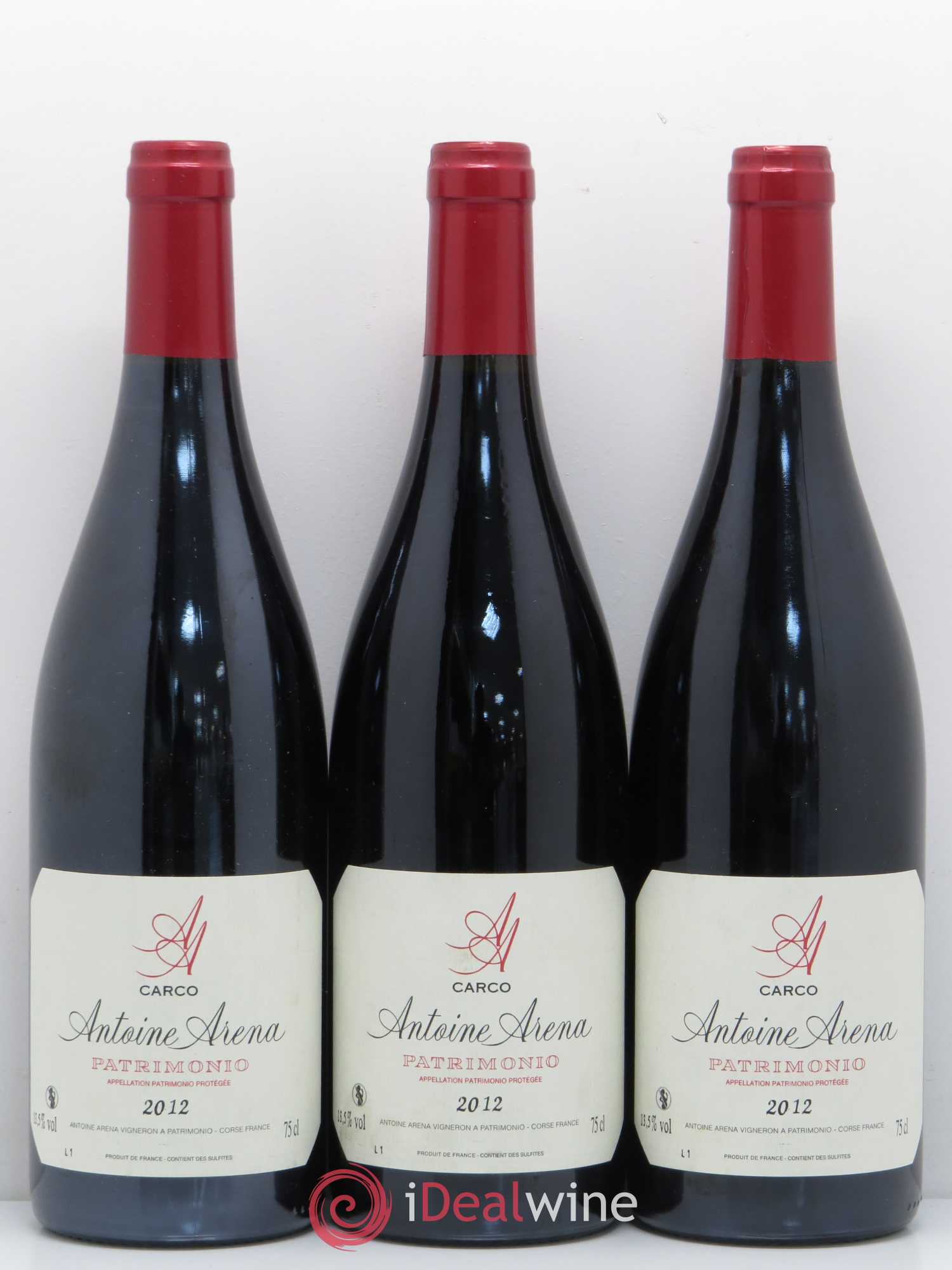 Patrimonio Carco Antoine Arena 2012 - Lot de 3 bouteilles - 0
