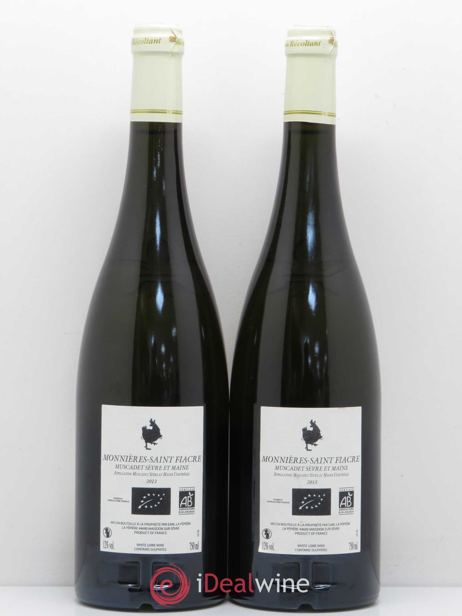 Muscadet-Sèvre-et-Maine Monnieres-Saint Fiacre Domaine de la Pepiere (sans prix de réserve) 2013 - Lot de 2 bouteilles - 1