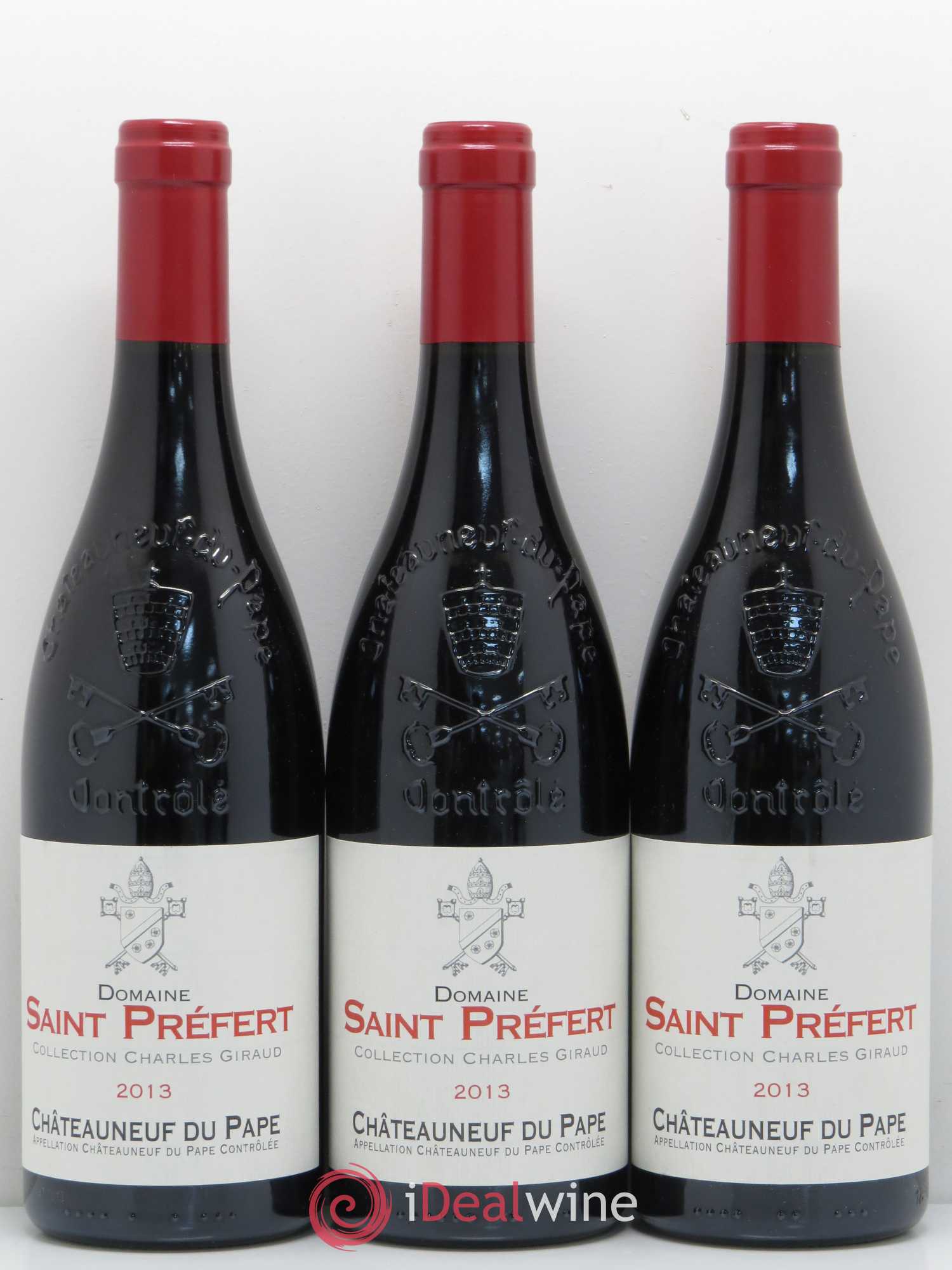 Châteauneuf-du-Pape Collection Charles Giraud Domaine Saint-Préfert 2013 - Lot de 3 bouteilles - 0