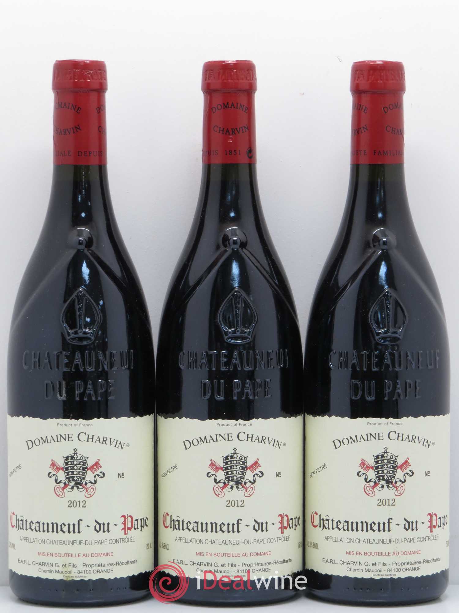 Châteauneuf-du-Pape Charvin (Domaine) 2012 - Lot de 3 bouteilles - 0