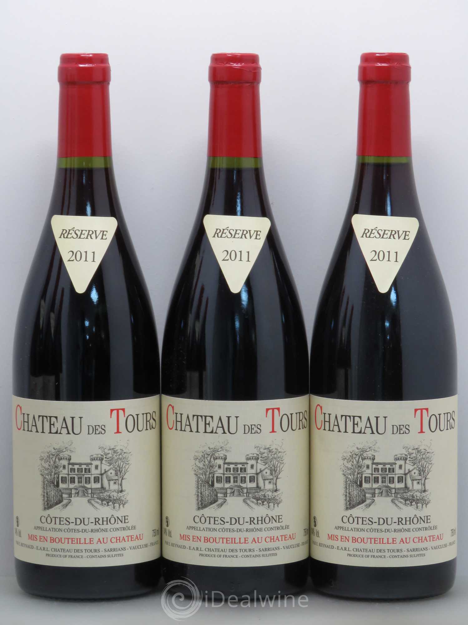 Côtes-du-Rhône Château des Tours Emmanuel Reynaud 2011 - Lot de 6 bouteilles - 1