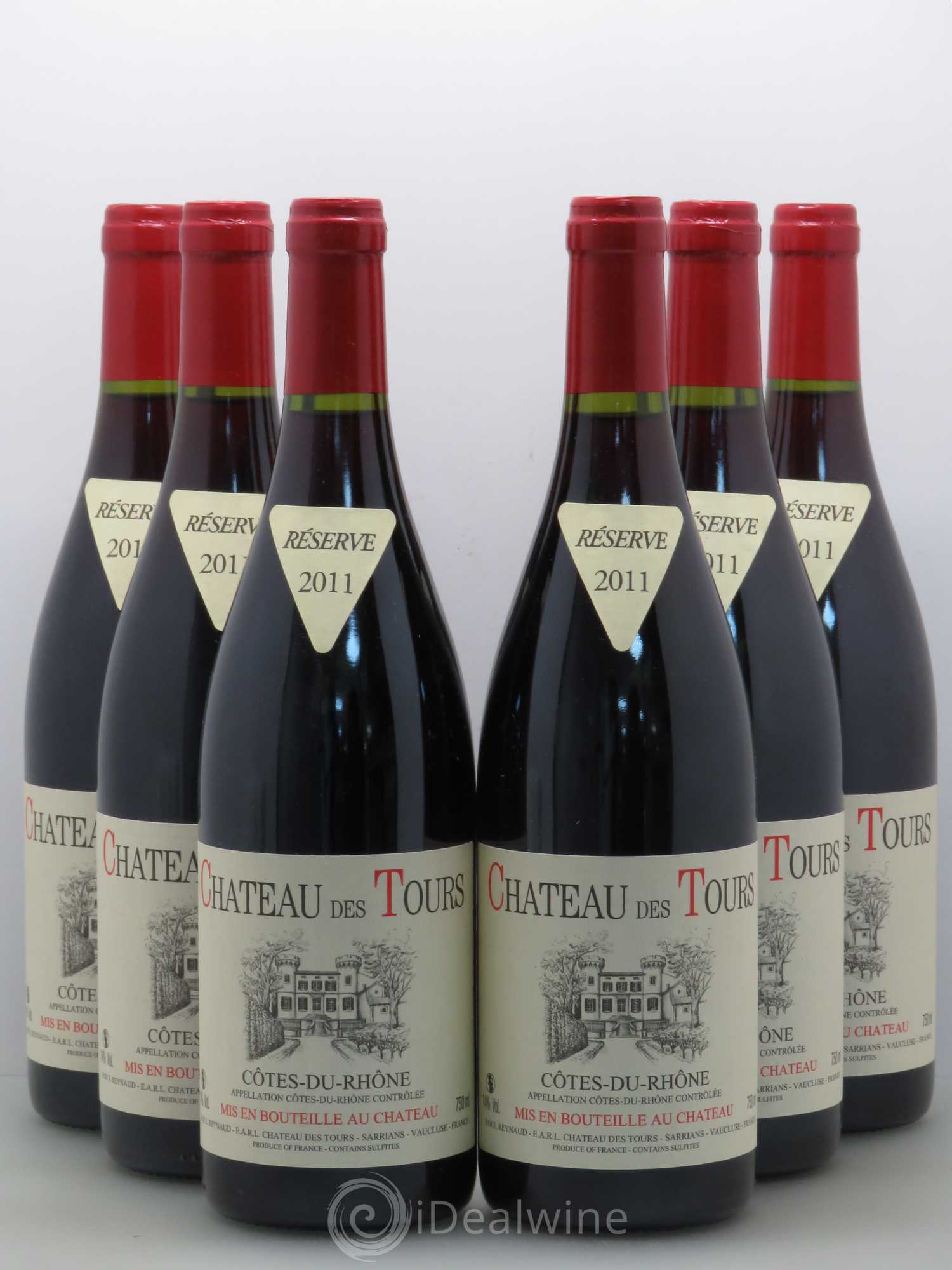 Côtes-du-Rhône Château des Tours Emmanuel Reynaud 2011 - Lot de 6 bouteilles - 0