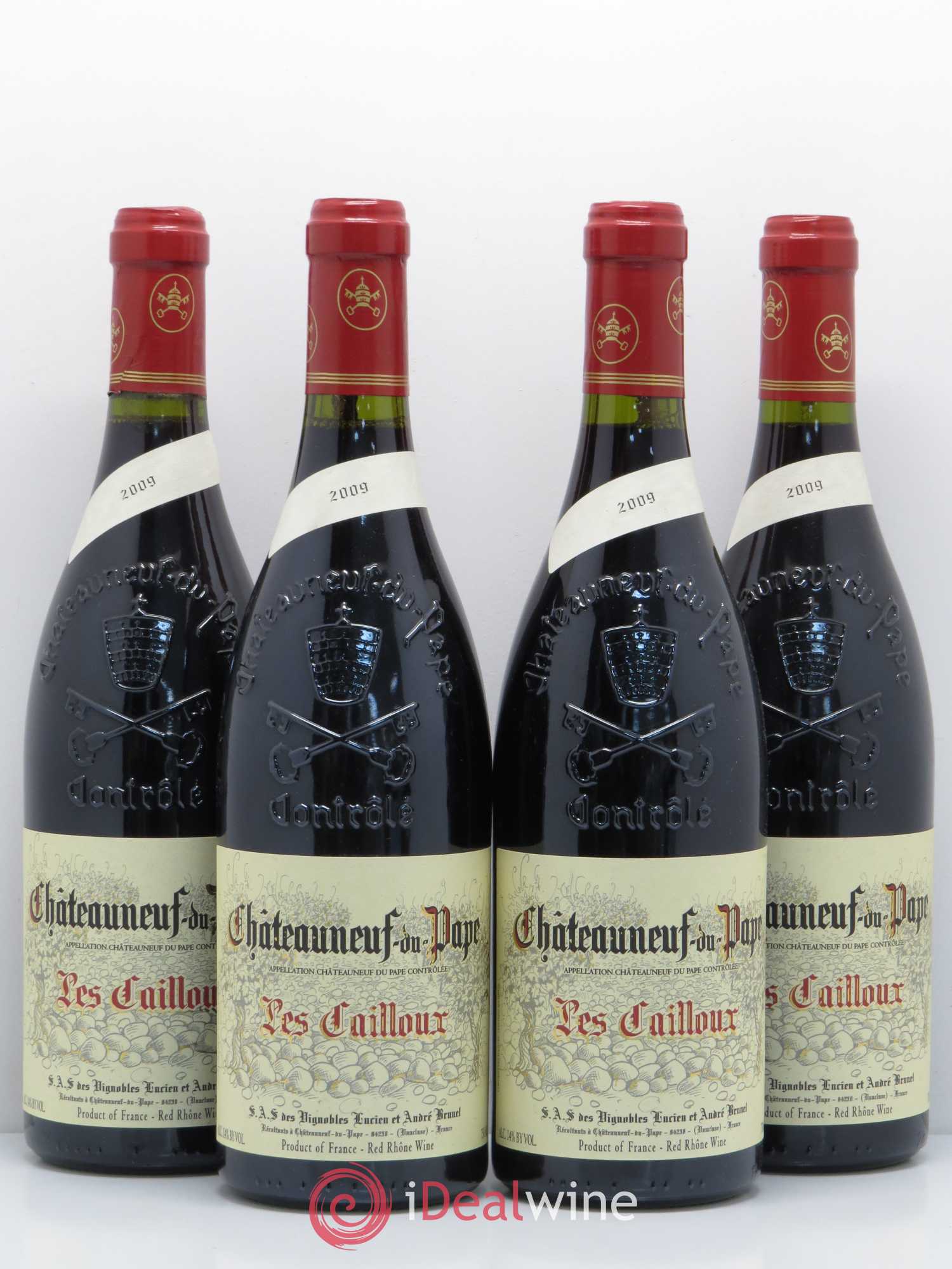 Châteauneuf-du-Pape Les Cailloux André Brunel 2009 - Lot de 4 bouteilles - 0