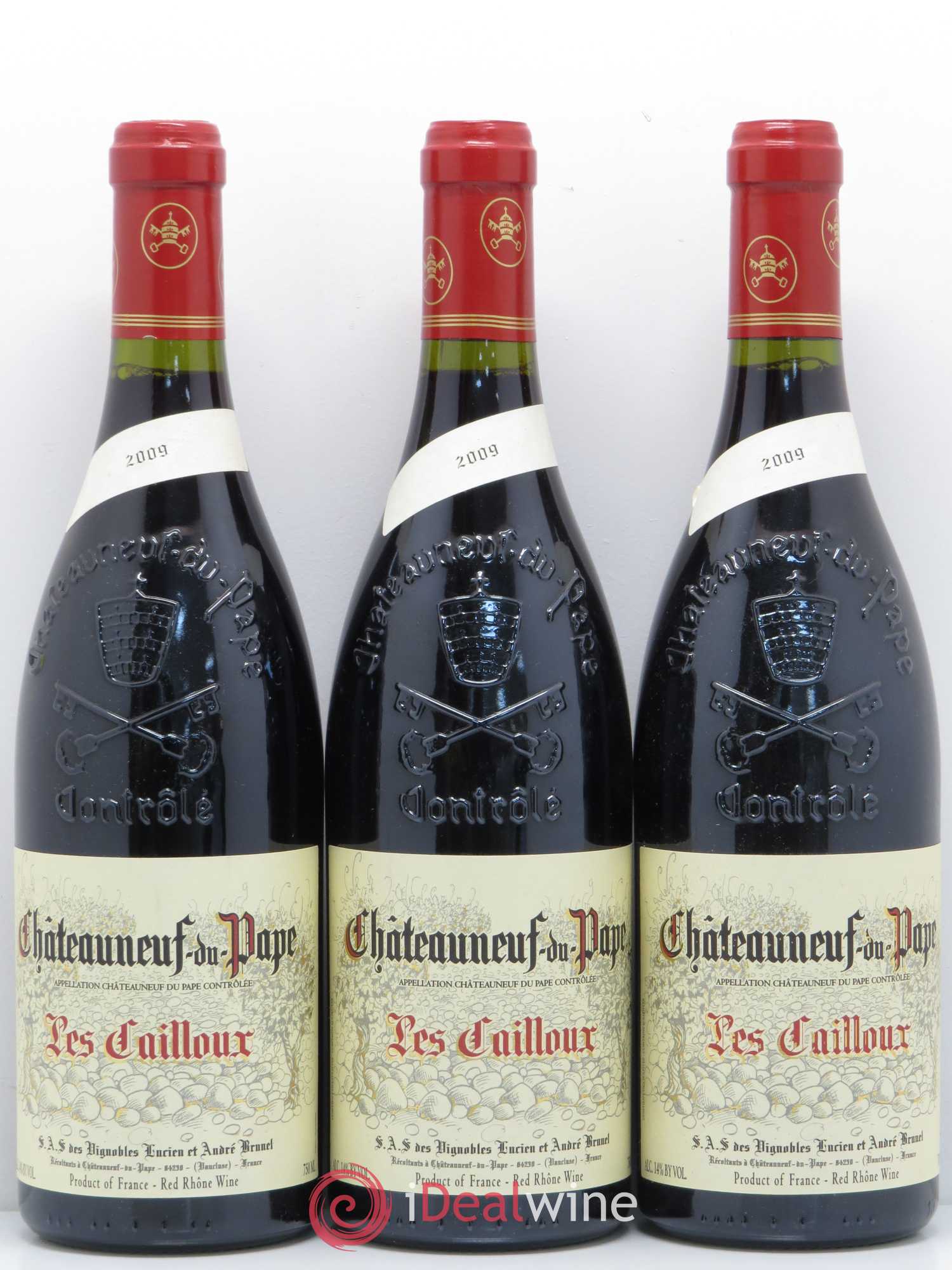 Châteauneuf-du-Pape Les Cailloux André Brunel 2009 - Lot de 3 bouteilles - 0