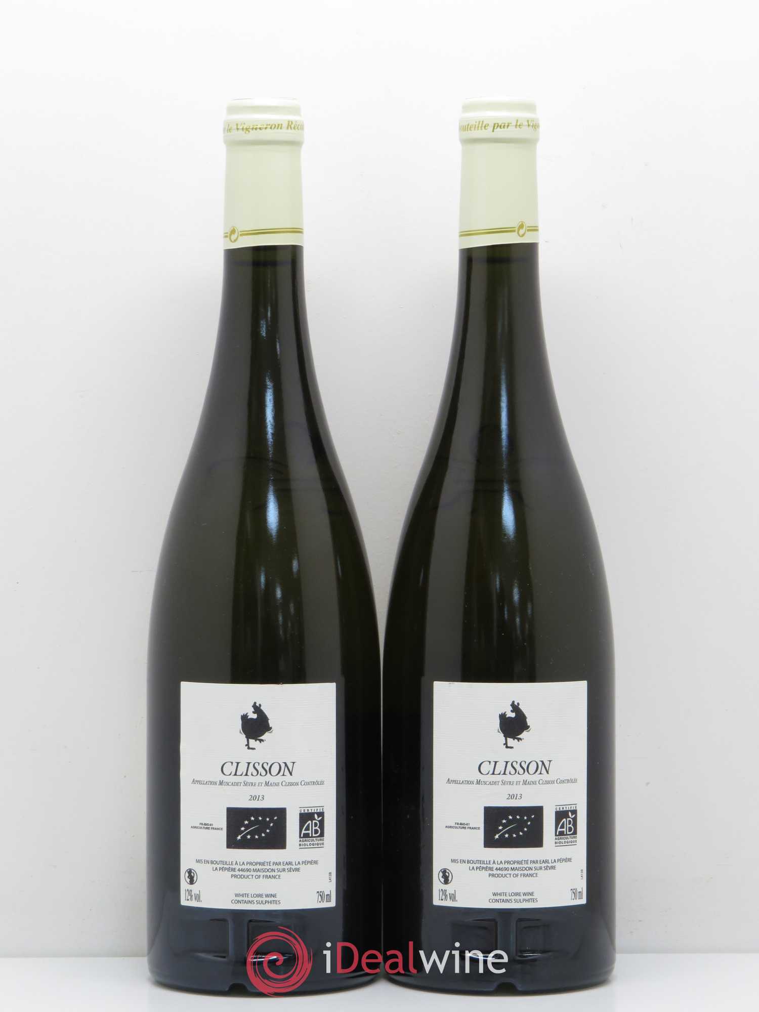 Muscadet-Sèvre-et-Maine Clisson Domaine de la Pepiere (sans prix de réserve) 2013 - Lot de 2 bouteilles - 1