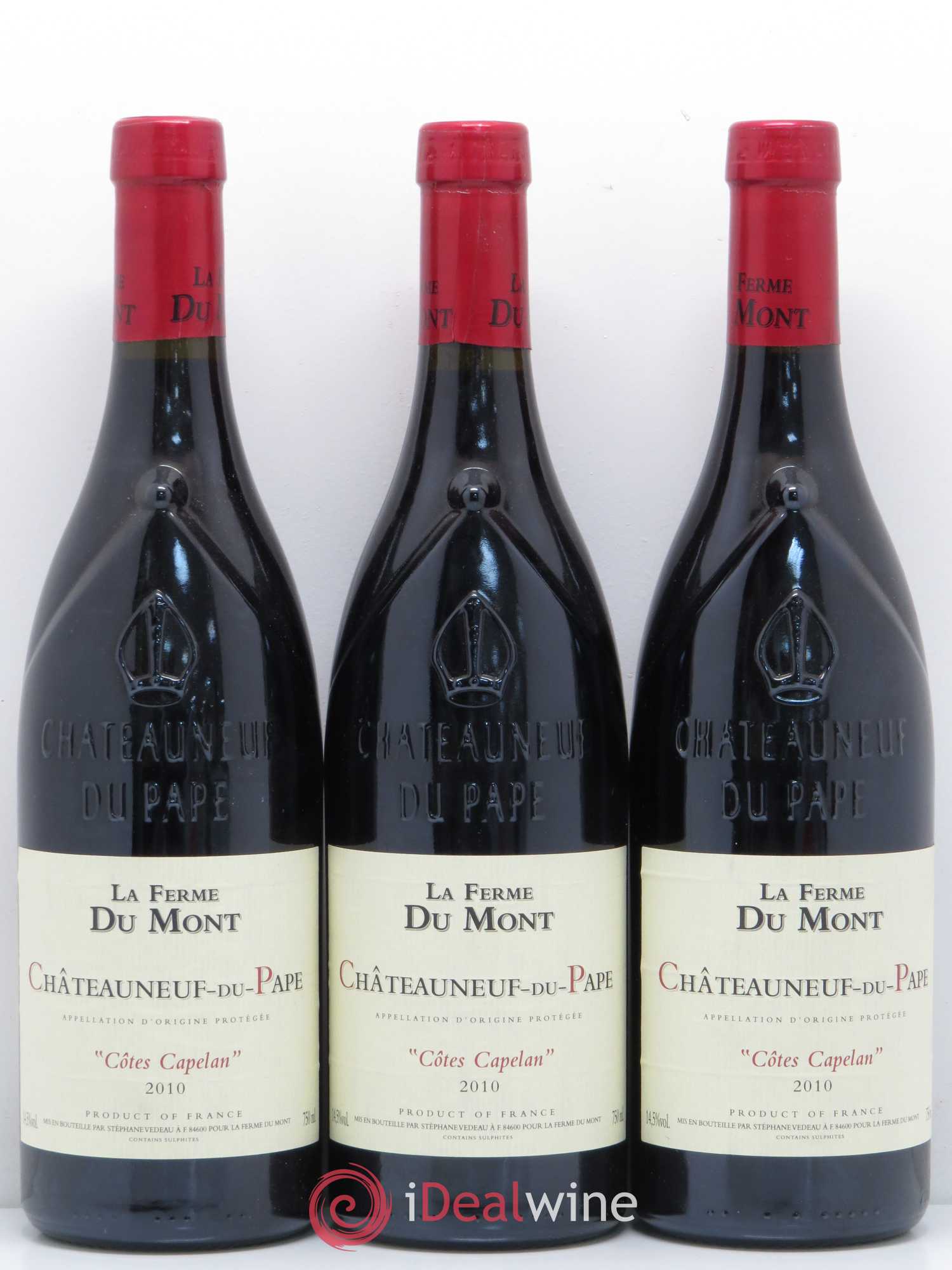 Châteauneuf-du-Pape Cotes Capelan Stephane Vedeau La Ferme du Mont (sans prix de réserve) 2010 - Posten von 3 Flaschen - 0