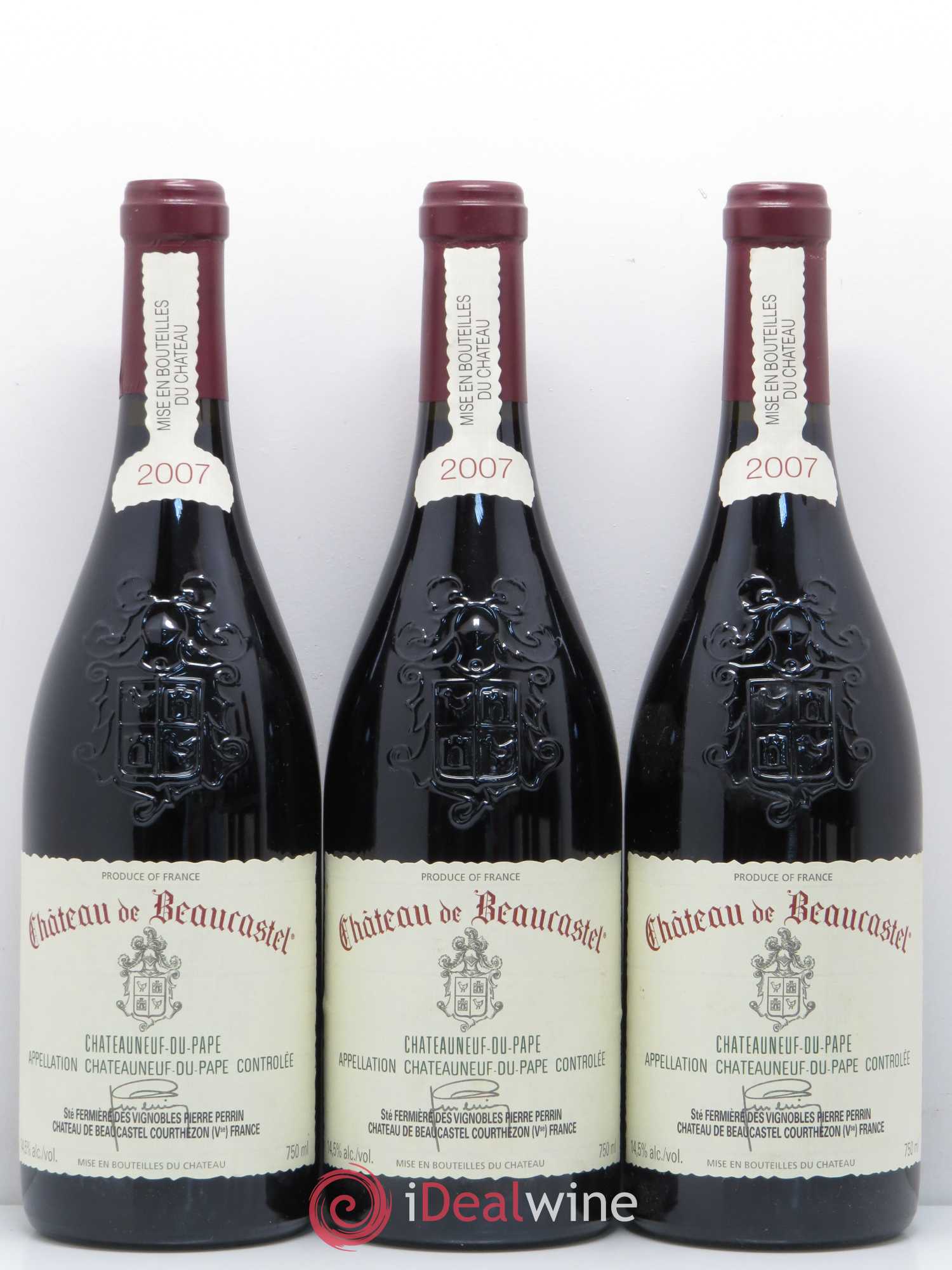 Châteauneuf-du-Pape Château de Beaucastel Famille Perrin 2007 - Lot de 6 bouteilles - 1