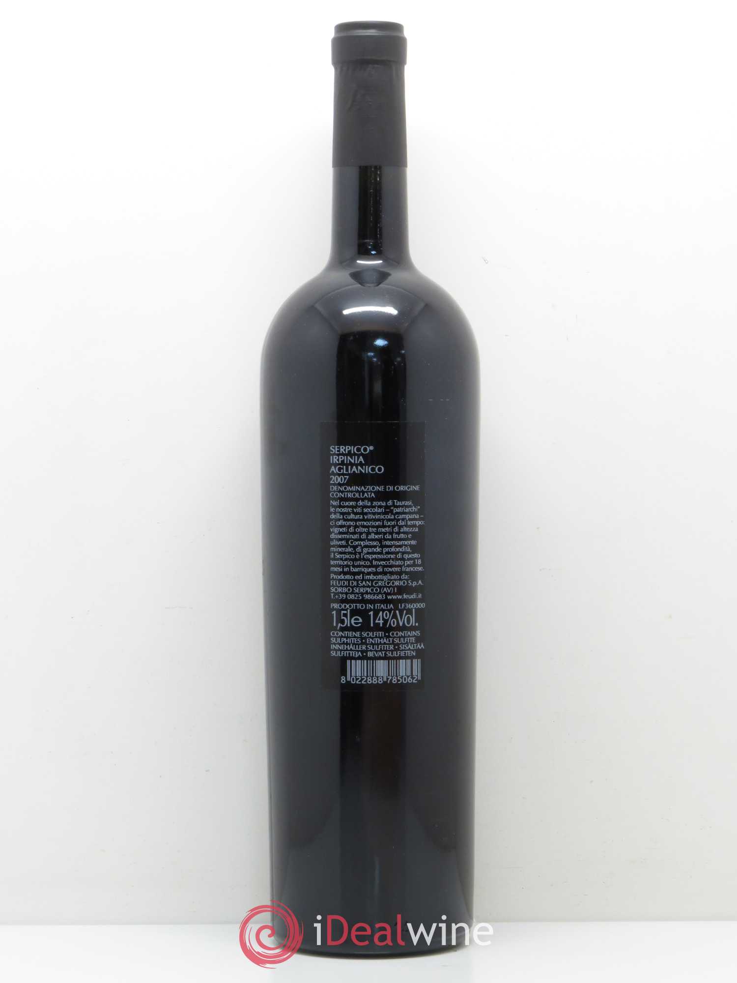 Italie Serpico dei Feudi di San Gregorio DOC Irpinia Aglianico (sans prix de réserve) 2007 - Lot de 1 magnum - 1