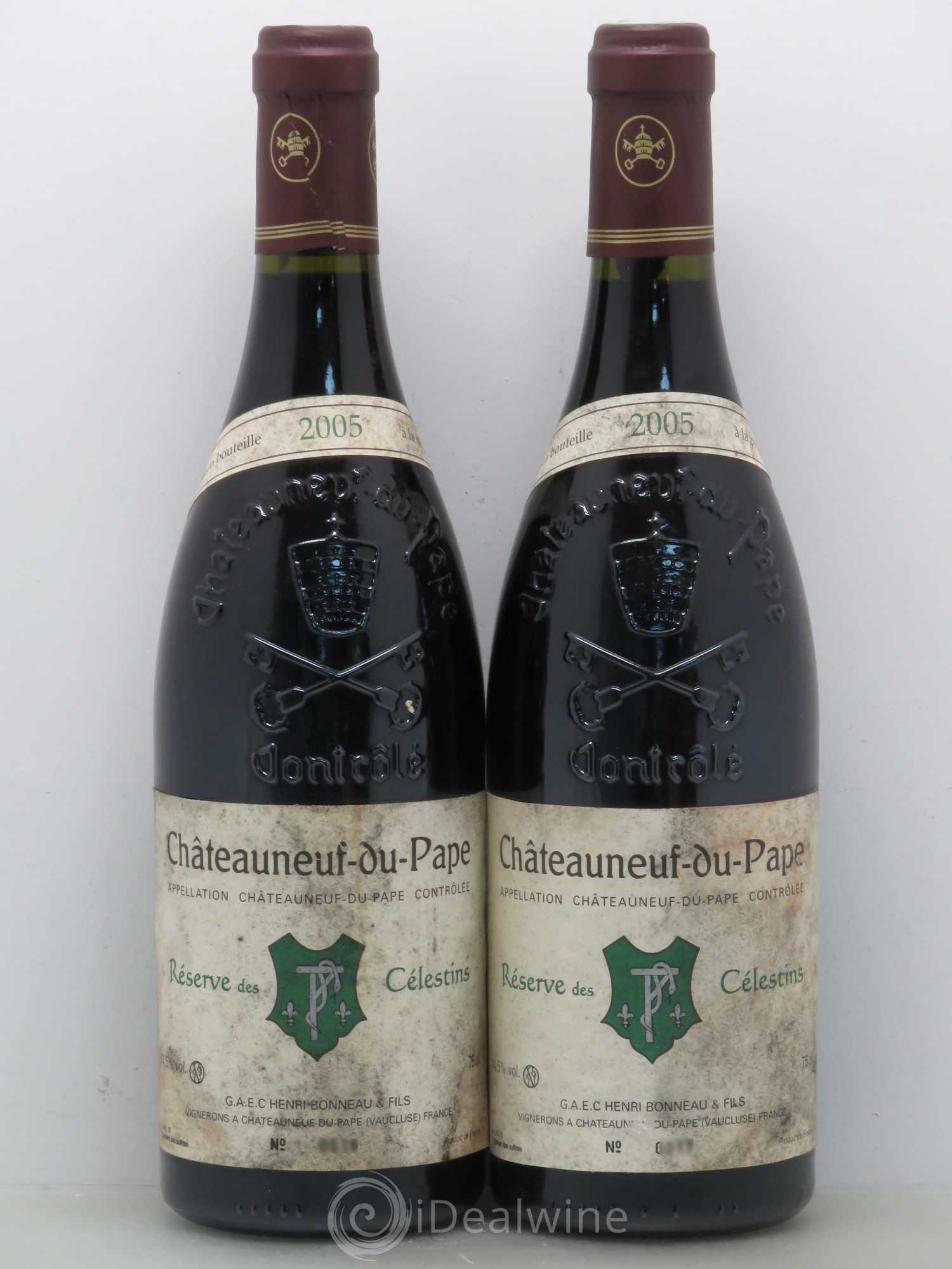 Châteauneuf-du-Pape Réserve des Célestins Henri Bonneau & Fils 2005 - Lot de 2 bouteilles - 0