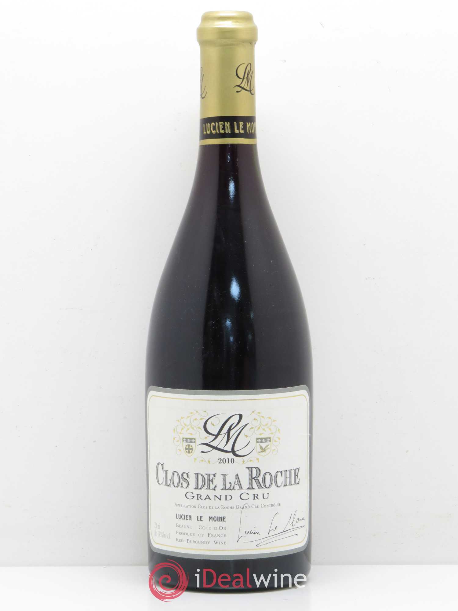 Clos de la Roche Grand Cru Domaine Lucien Le Moine 2010 - Lot de 1 bouteille - 0
